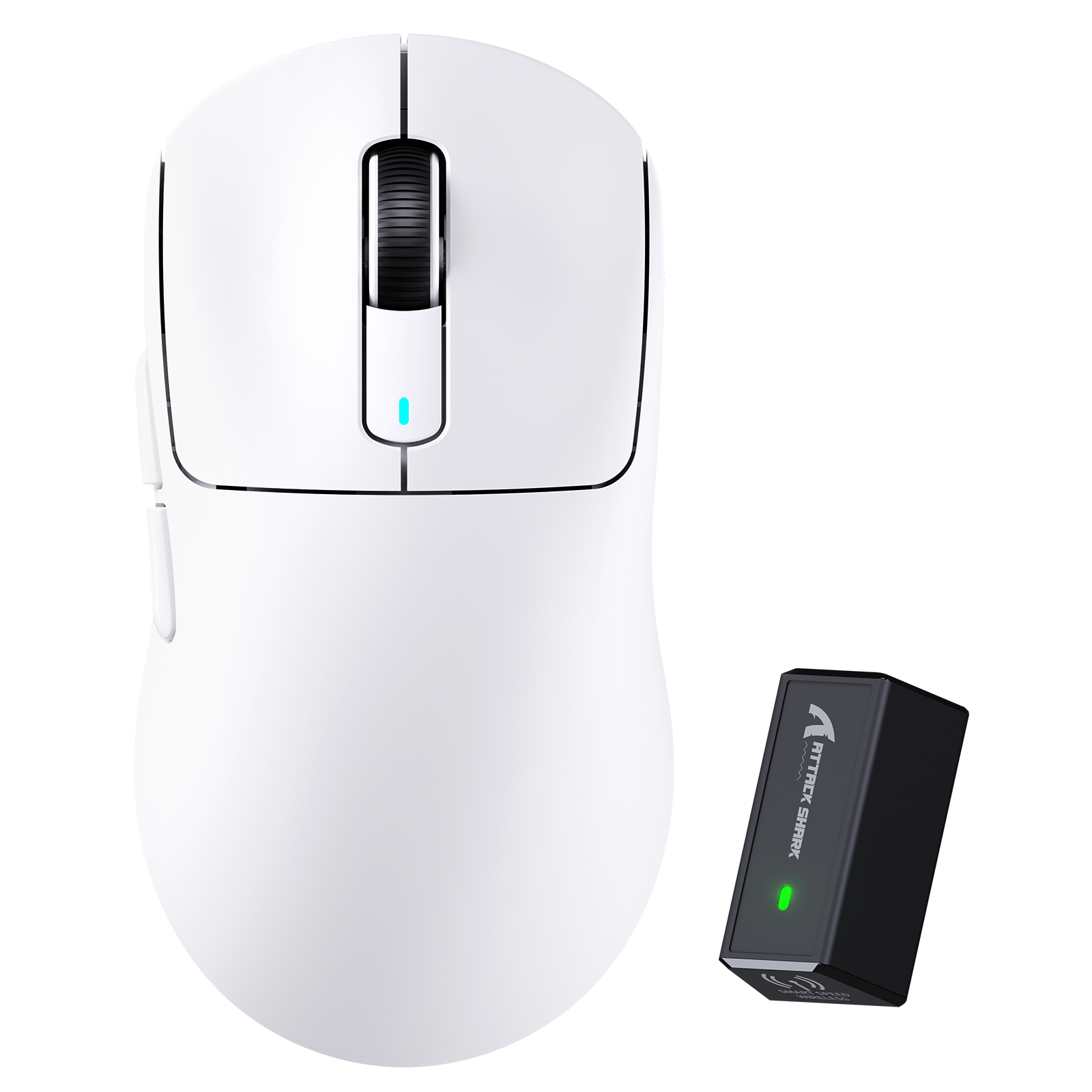 ATTACK SHARK X3PRO wireless gaming mouse side view in black with 59g lightweight ergonomic shell