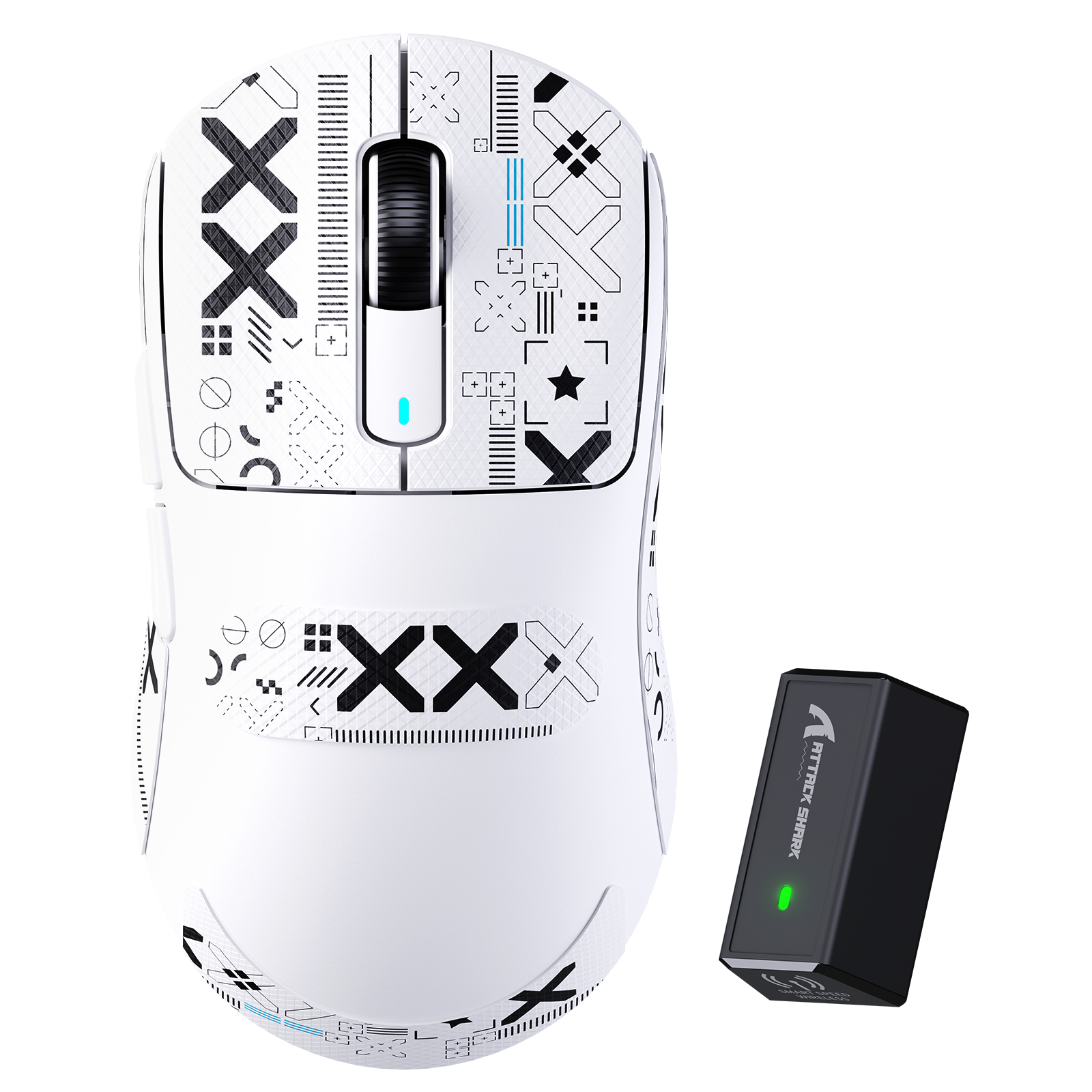 ATTACK SHARK X3PRO comparison chart with PAW 3950MAX sensor, 8K polling, tri-mode connectivity