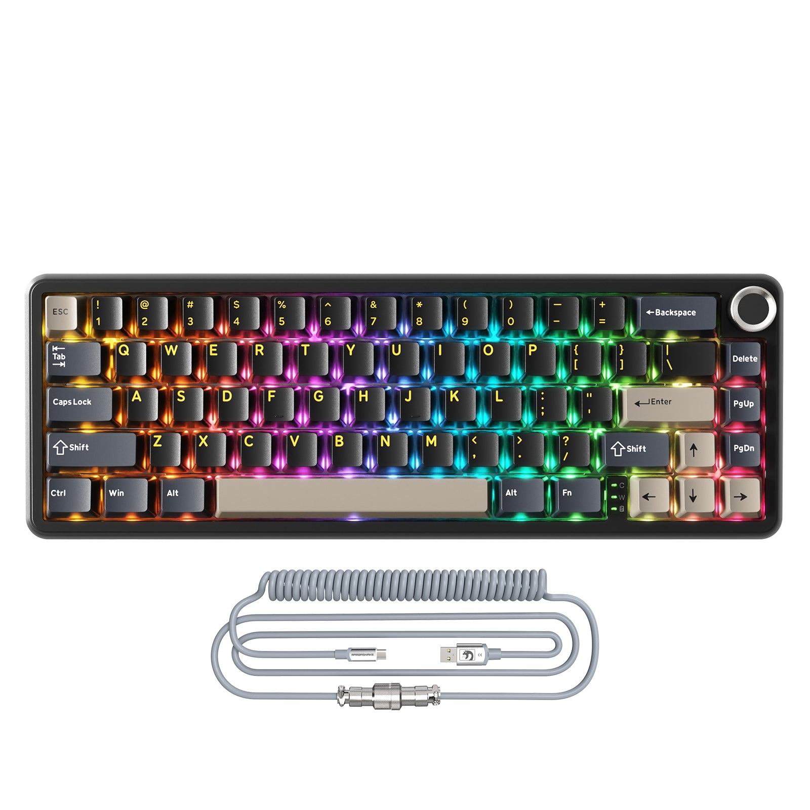 ATTACK SHARK X66 Kabellose mechanische Tastatur mit 8K Spiralkabel