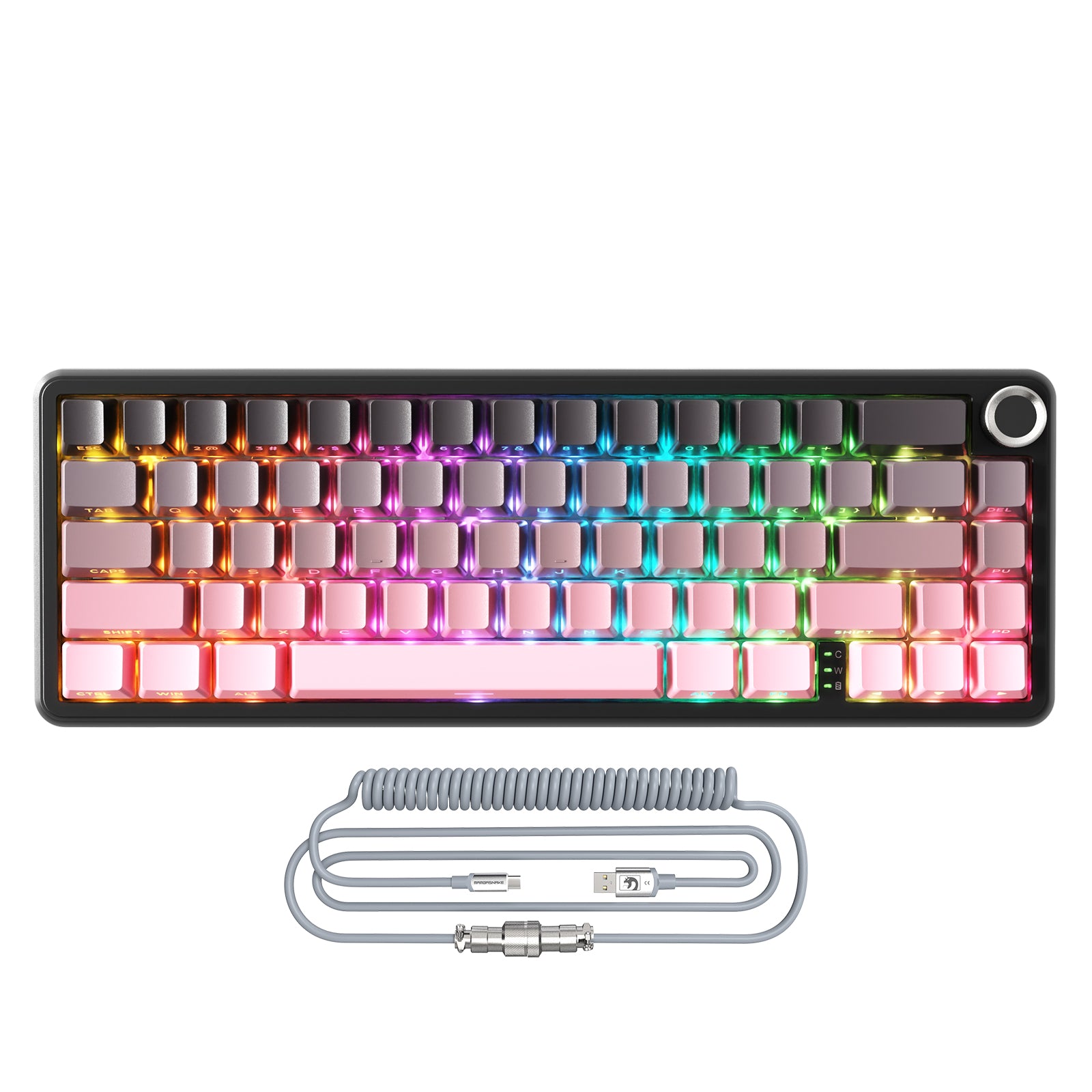 ATTACK SHARK X66 Kabellose mechanische Tastatur mit 8K Spiralkabel