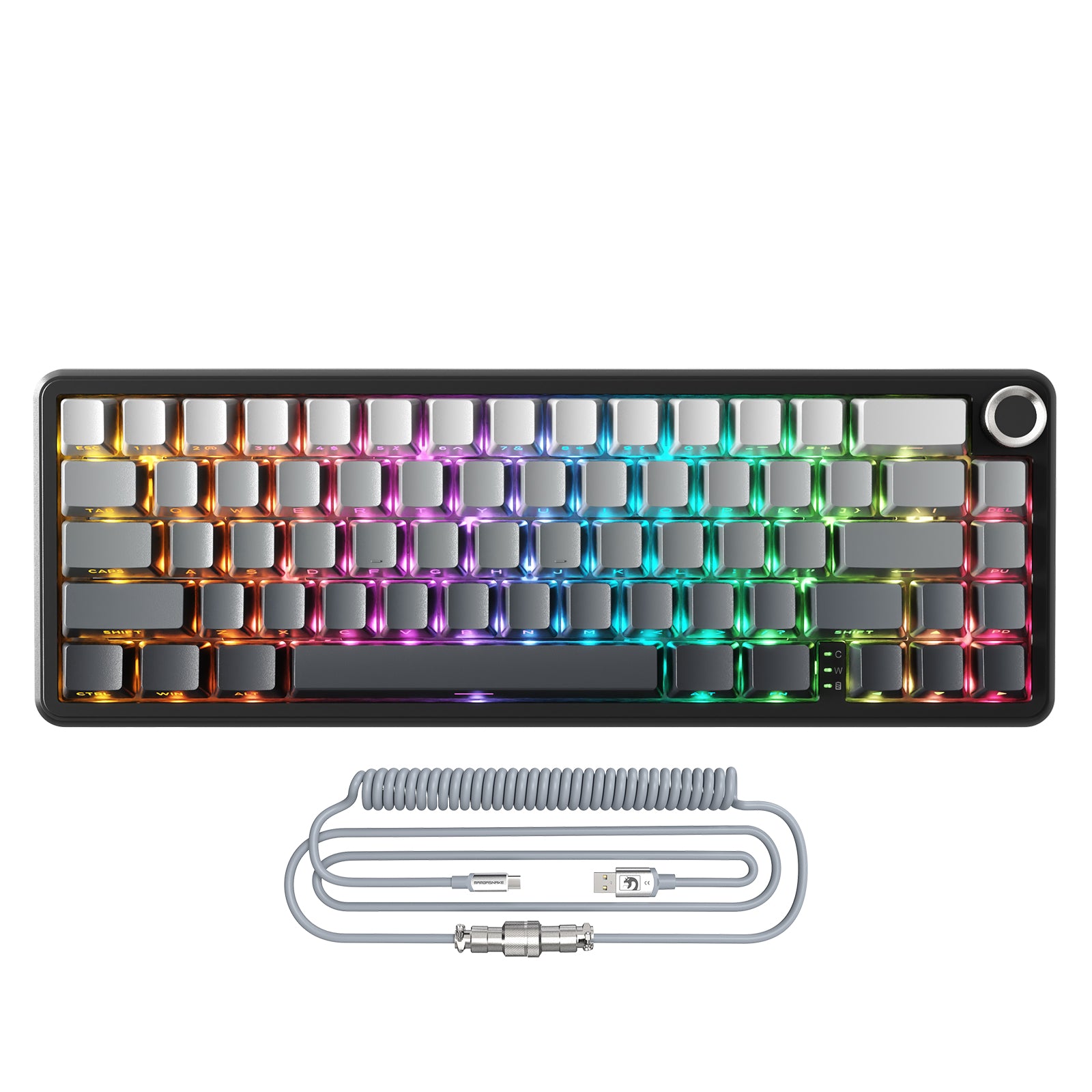 ATTACK SHARK X66 Kabellose mechanische Tastatur mit 8K Spiralkabel