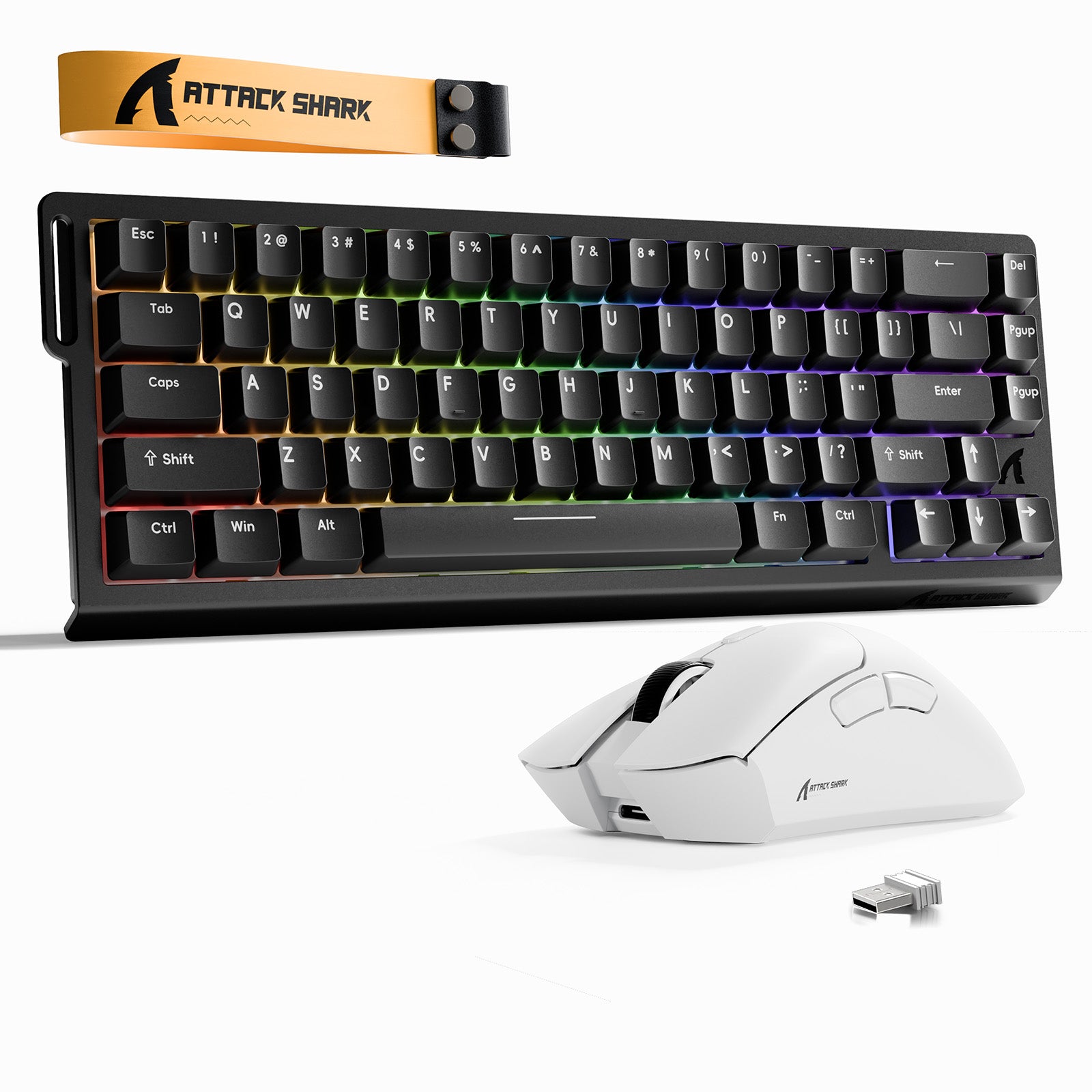 ATTACK SHARK X68HE Rapid Trigger Tastatur + R1 Kabelloses Gaming-Maus-Bundle