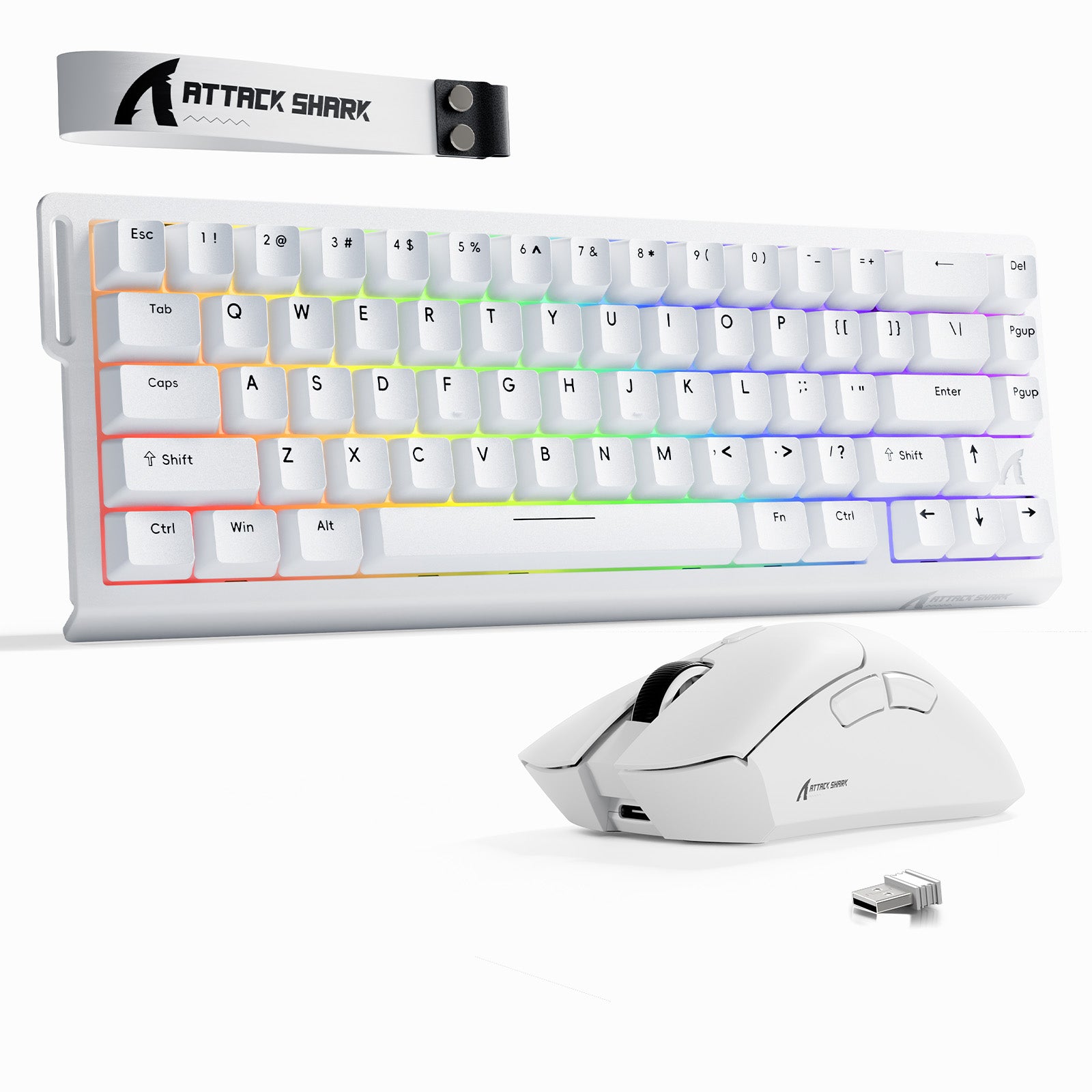 ATTACK SHARK X68HE Rapid Trigger Tastatur + R1 Kabelloses Gaming-Maus-Bundle