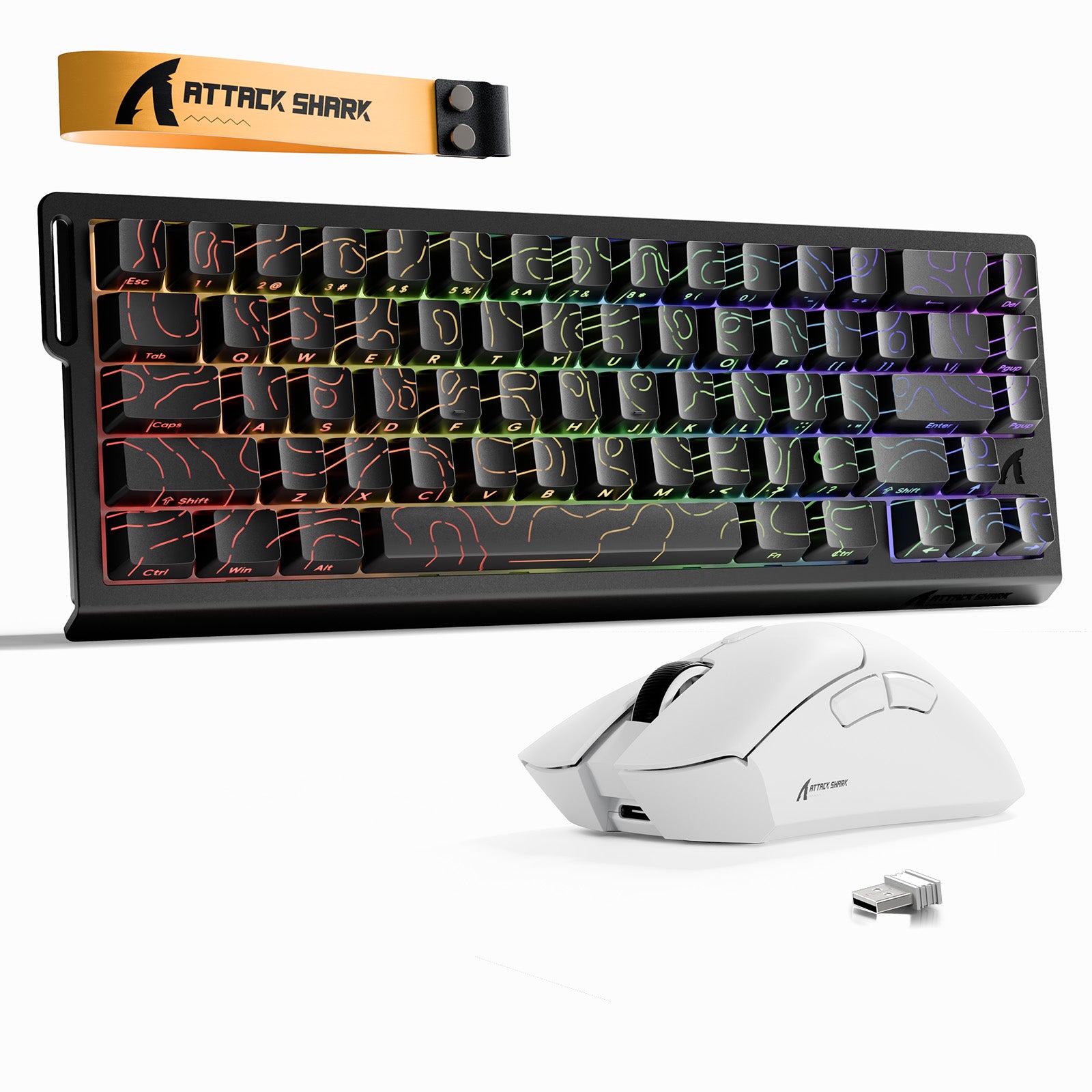 ATTACK SHARK X68HE Rapid Trigger Tastatur + R1 Kabelloses Gaming-Maus-Bundle