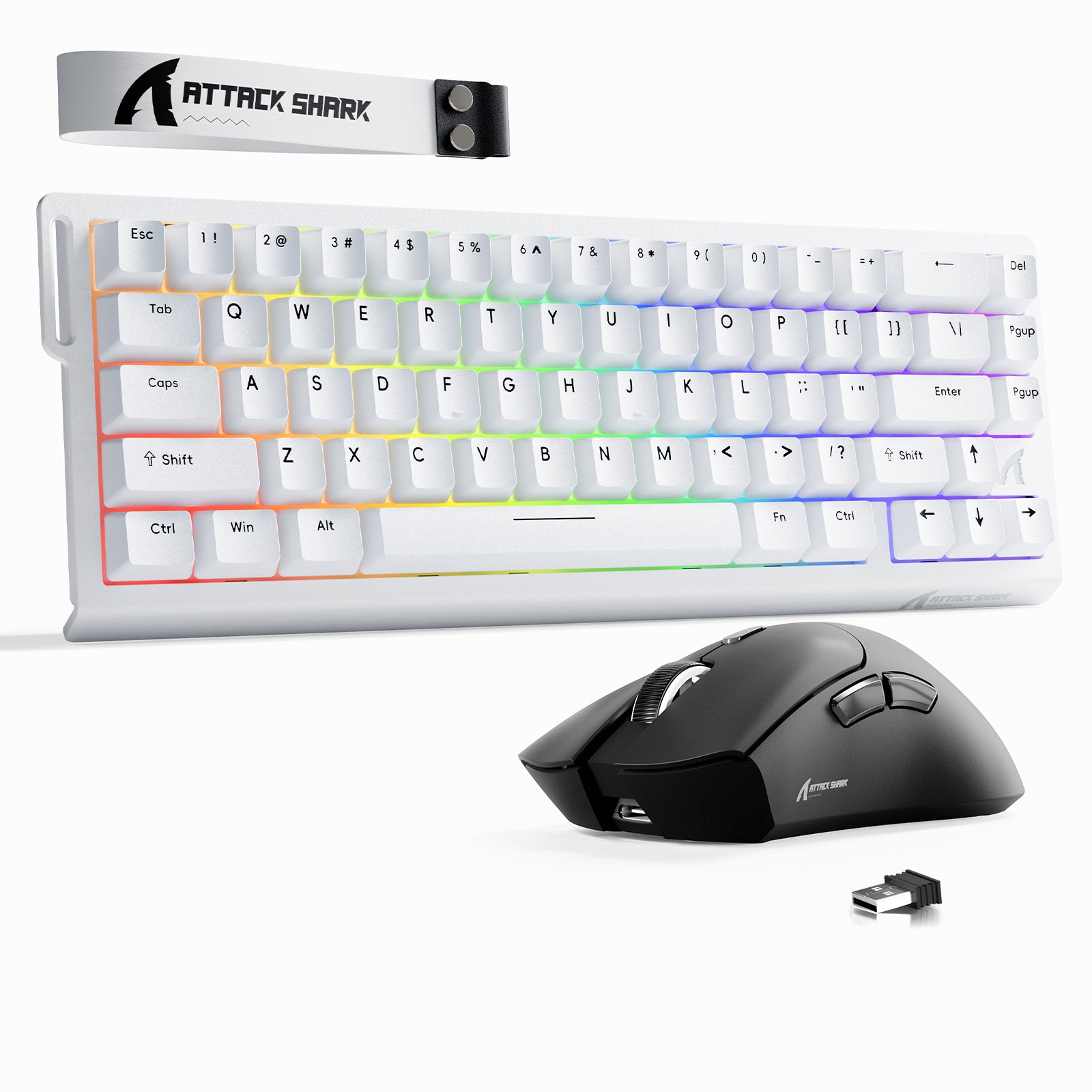 ATTACK SHARK X68HE Rapid Trigger Tastatur + R1 Kabelloses Gaming-Maus-Bundle