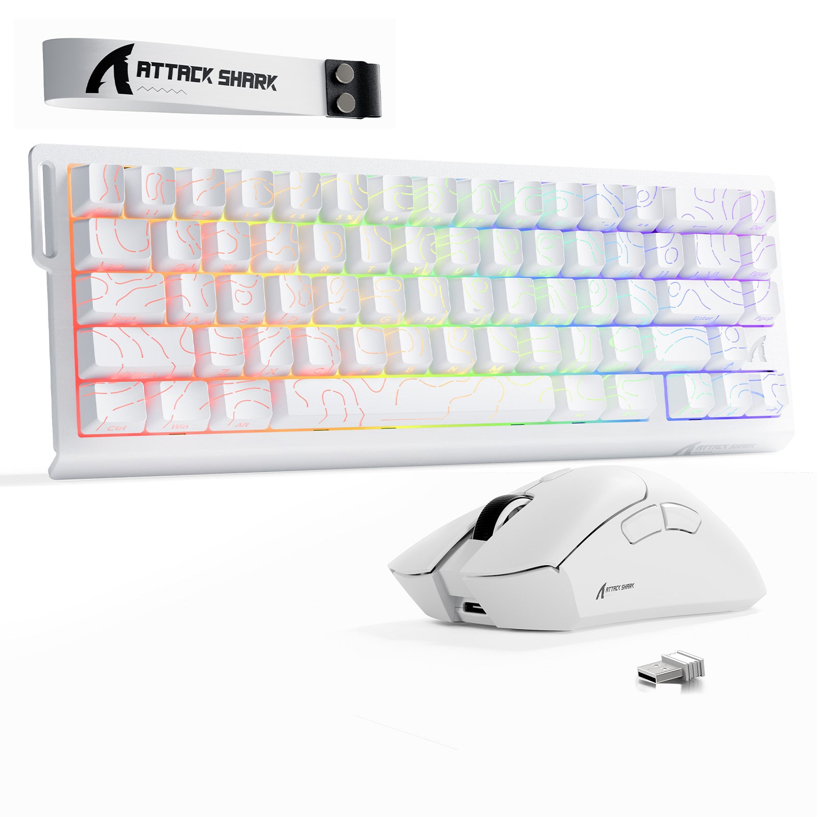 ATTACK SHARK X68HE Rapid Trigger Tastatur + R1 Kabelloses Gaming-Maus-Bundle
