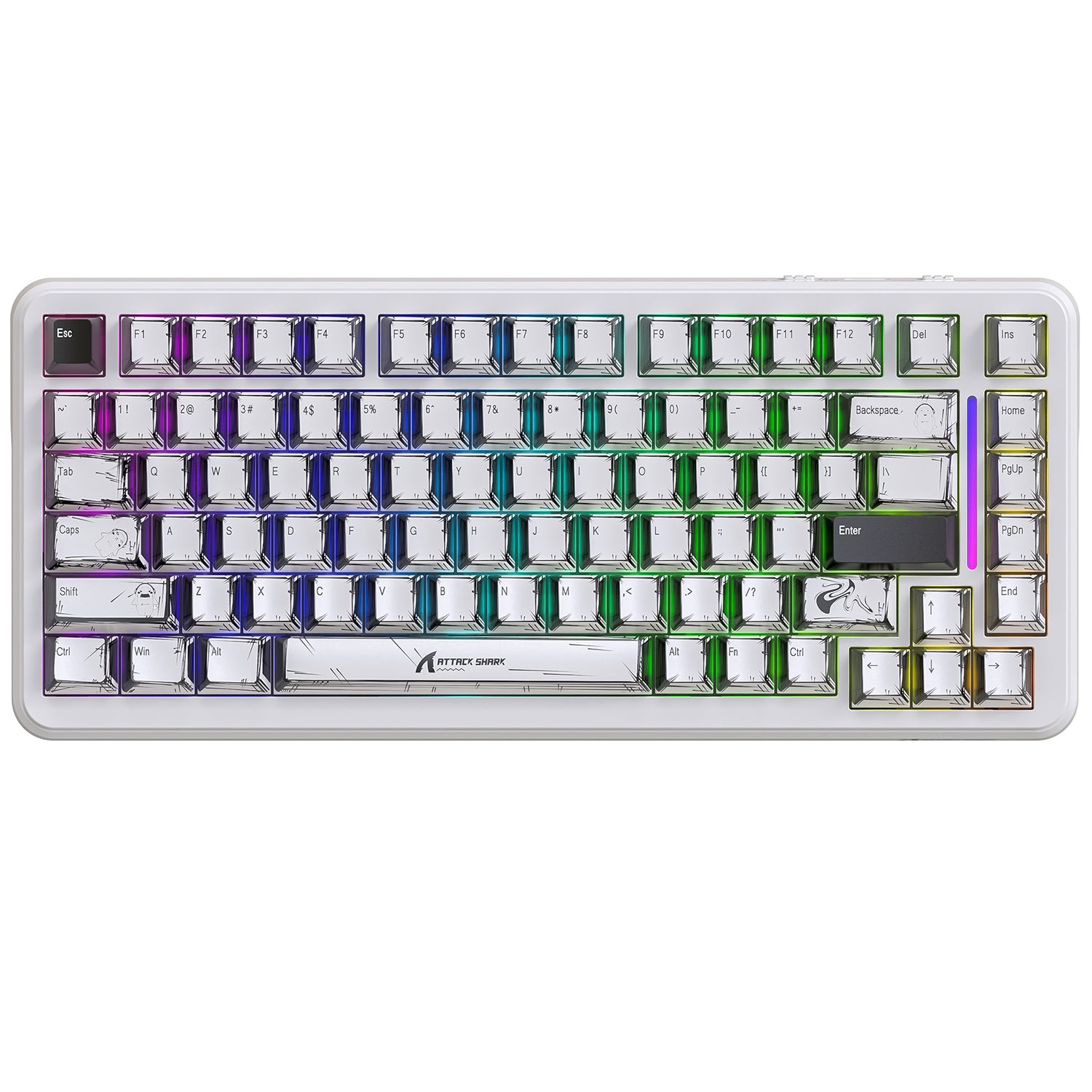 ATTACK SHARK X82PRO HE Kabellose Rapid Trigger-Gaming-Tastatur mit Magnetschalter