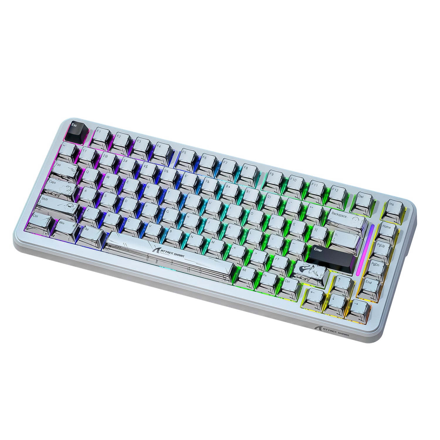 ATTACK SHARK X82PRO HE Kabellose Rapid Trigger-Gaming-Tastatur mit Magnetschalter
