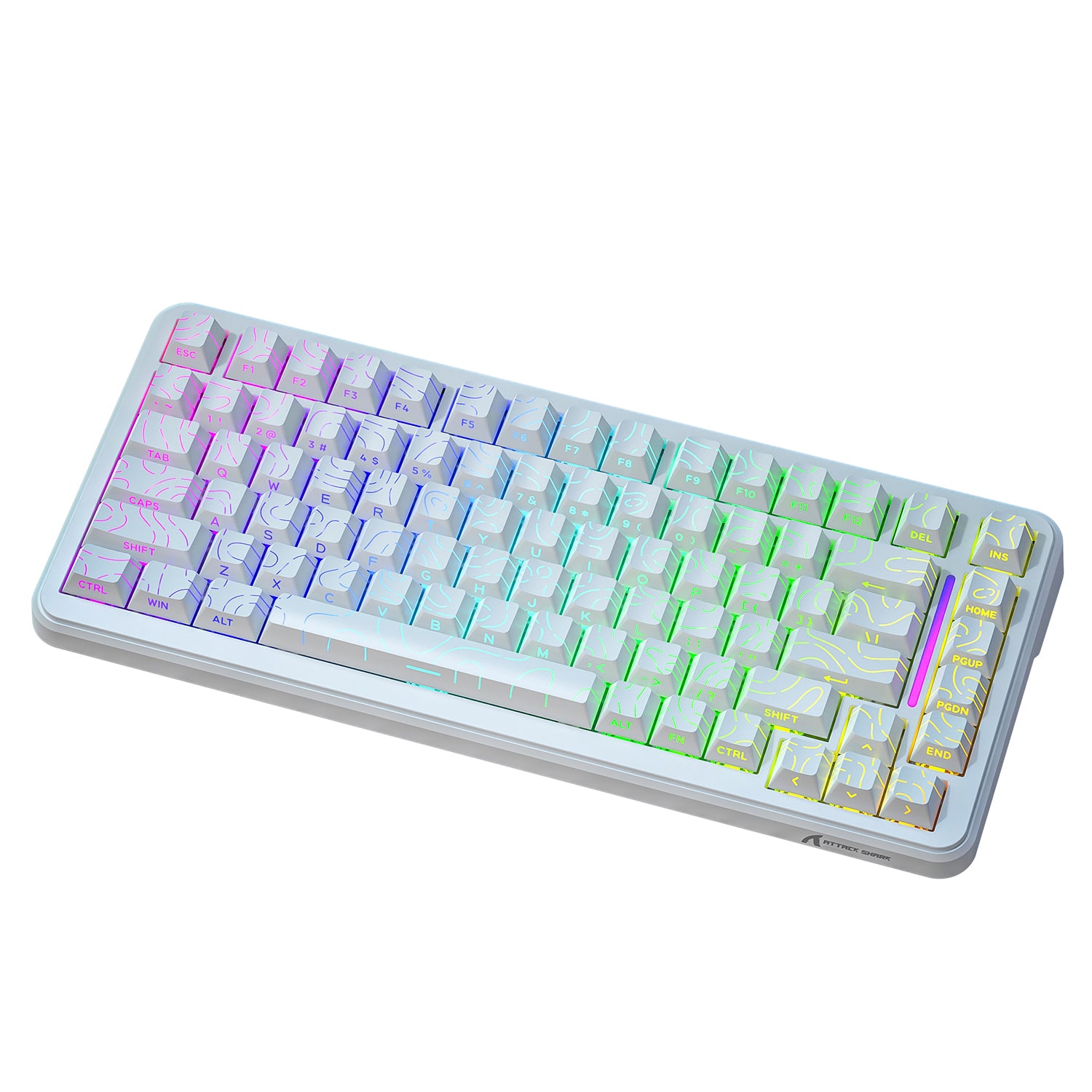 ATTACK SHARK X82PRO HE Kabellose Rapid Trigger-Gaming-Tastatur mit Magnetschalter