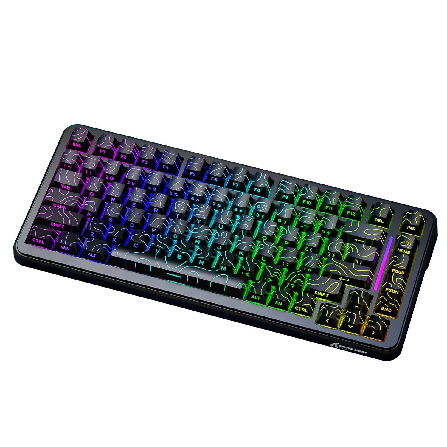 ATTACK SHARK X82PRO HE Kabellose Rapid Trigger-Gaming-Tastatur mit Magnetschalter