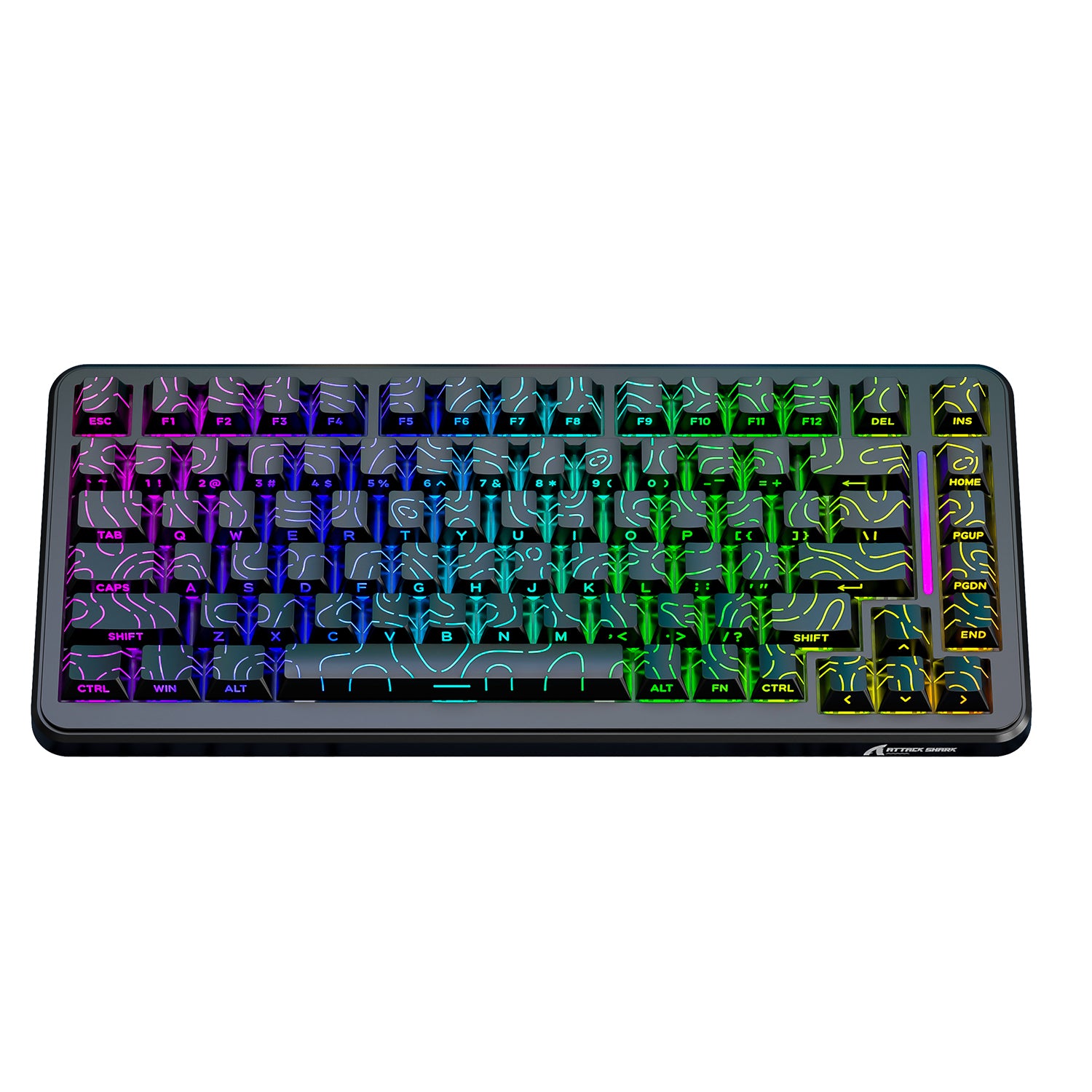 ATTACK SHARK X82PRO HE Kabellose Rapid Trigger-Gaming-Tastatur mit Magnetschalter