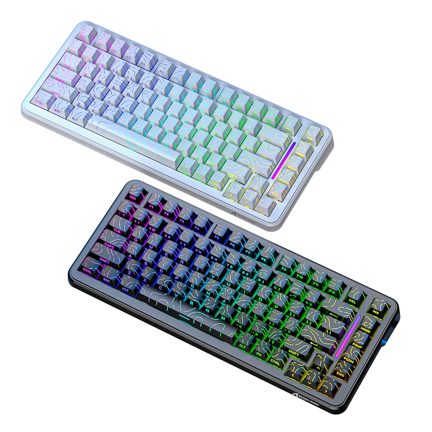 ATTACK SHARK X82PRO HE Kabellose Rapid Trigger-Gaming-Tastatur mit Magnetschalter