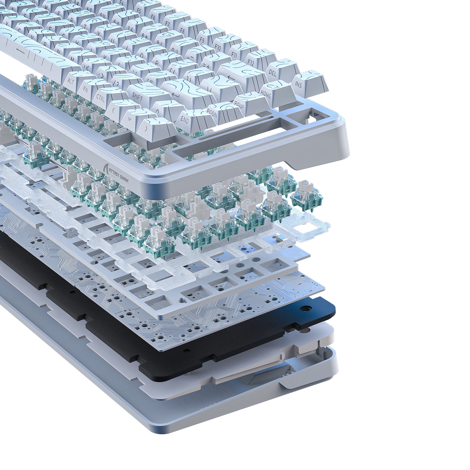 ATTACK SHARK X82PRO HE Kabellose Rapid Trigger-Gaming-Tastatur mit Magnetschalter