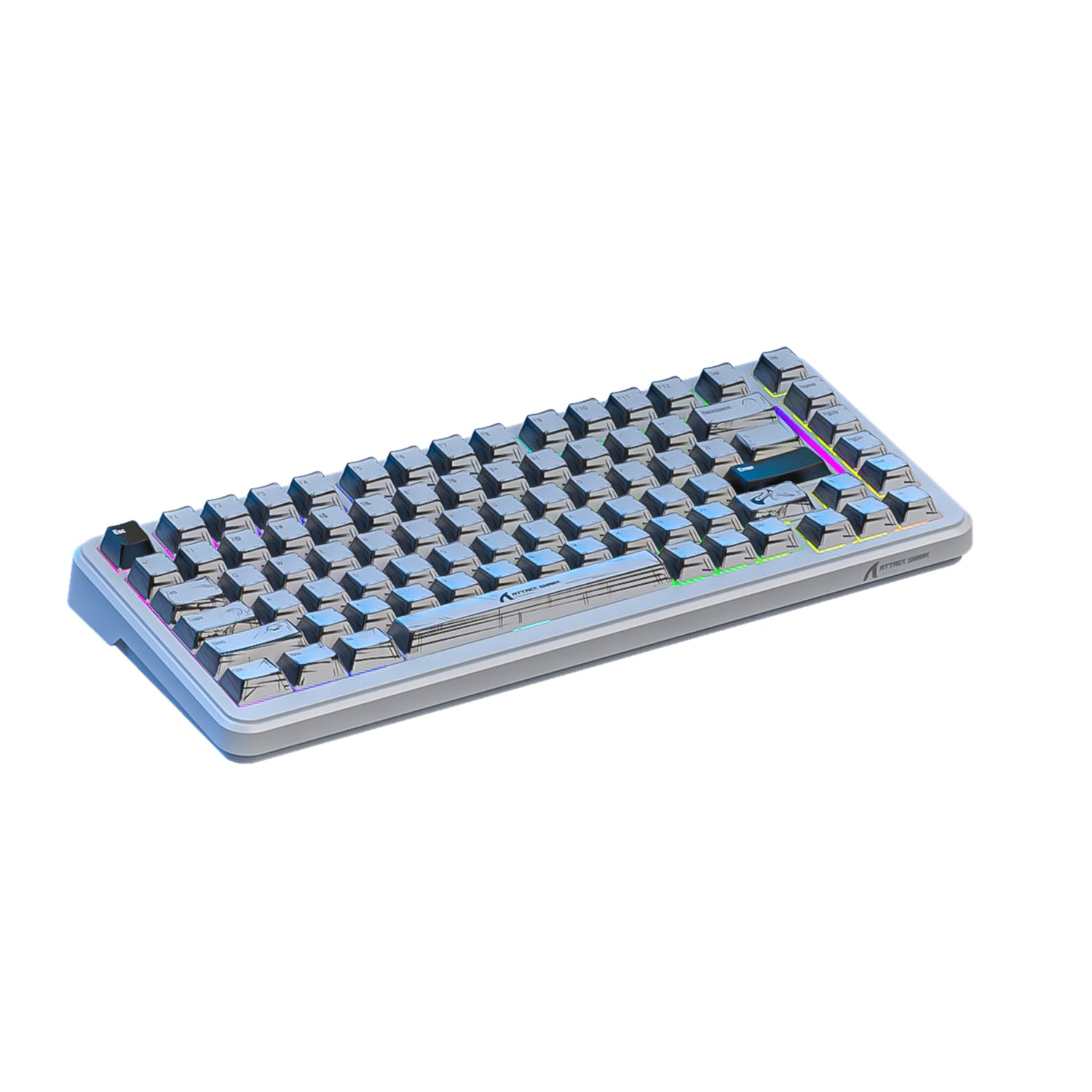 ATTACK SHARK X82PRO HE Kabellose Rapid Trigger-Gaming-Tastatur mit Magnetschalter