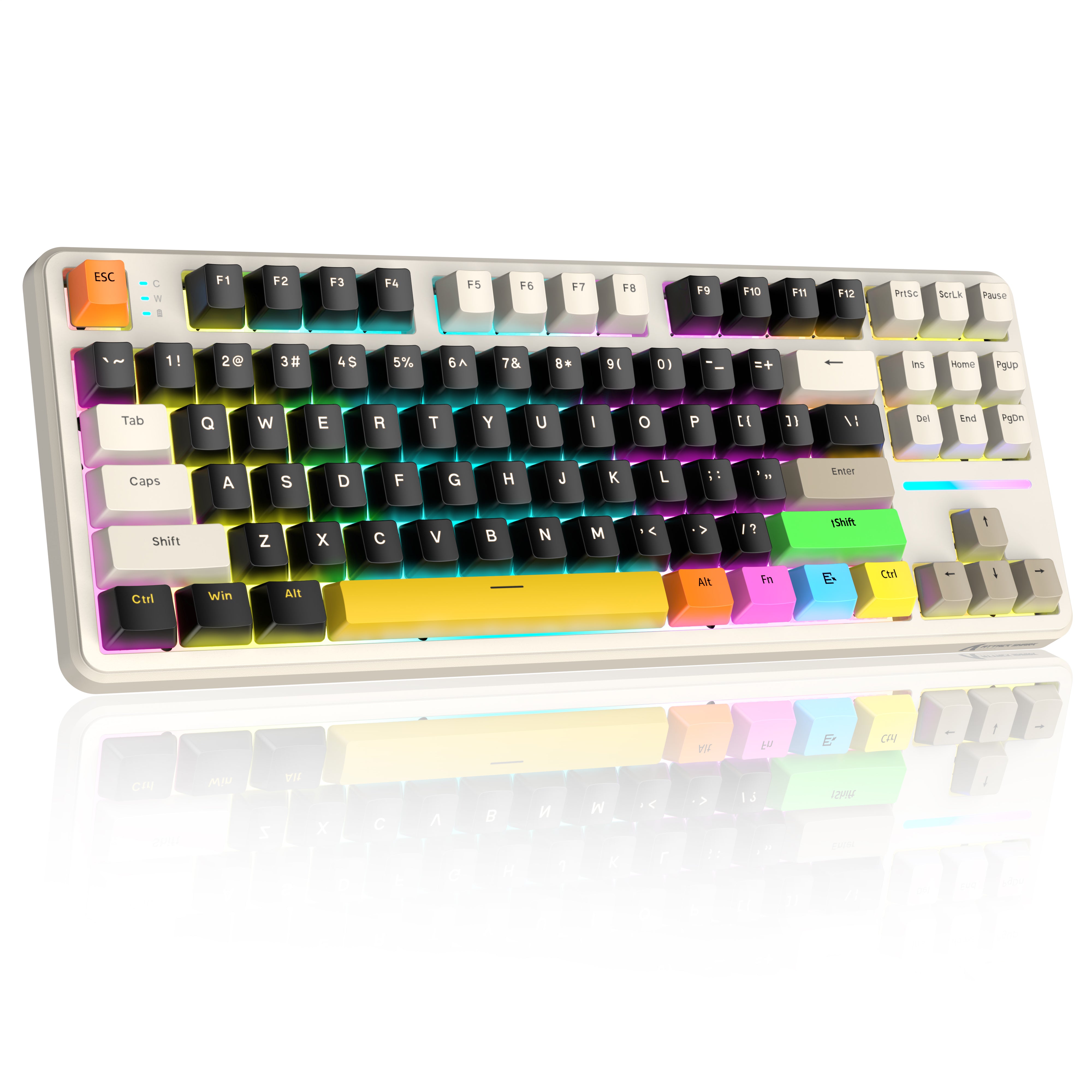 ATTACK SHARK X87 Tri-Mode-Dichtungstastatur