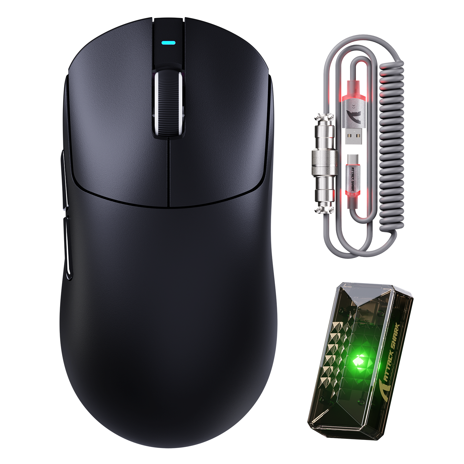 ATTACK SHARK X8PRO Ultra-Leichte Kabellose Gaming-Maus & C06ULTRA Kabel