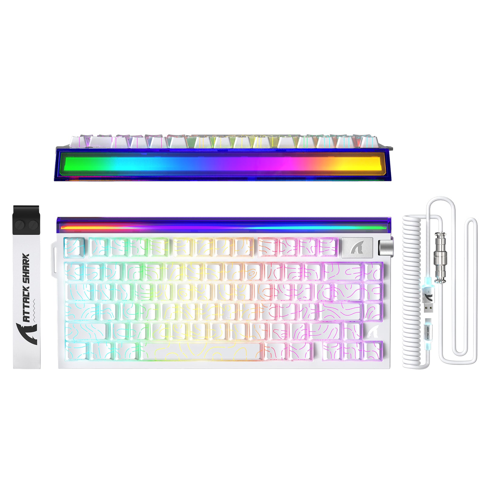 ATTACK SHARK R85 HE Rapid Trigger Tastatur mit C01ULTRA LED Kabel