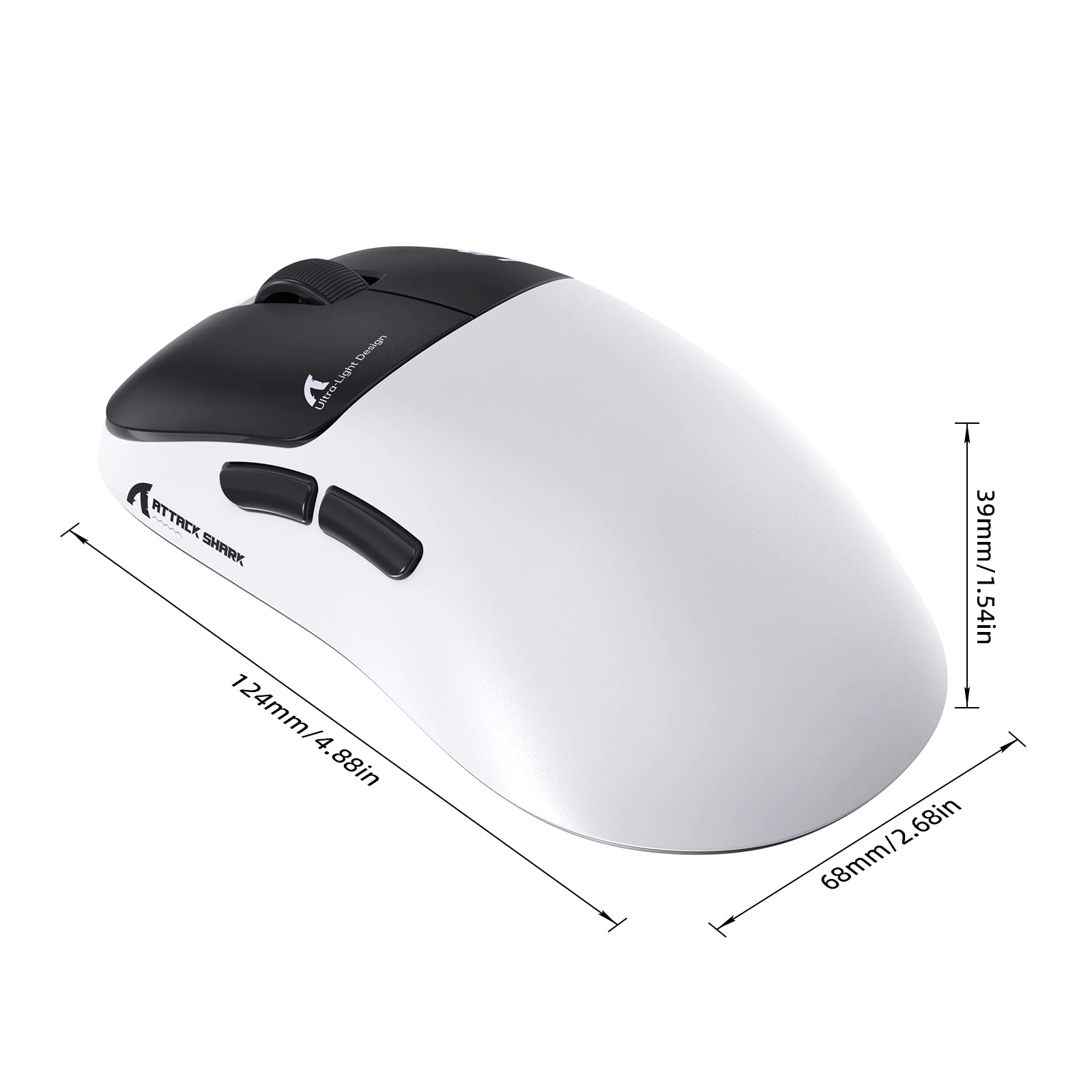 ATTACK SHARK V2 AIR PAW3955MAX Ergonomische kabellose Gaming-Maus