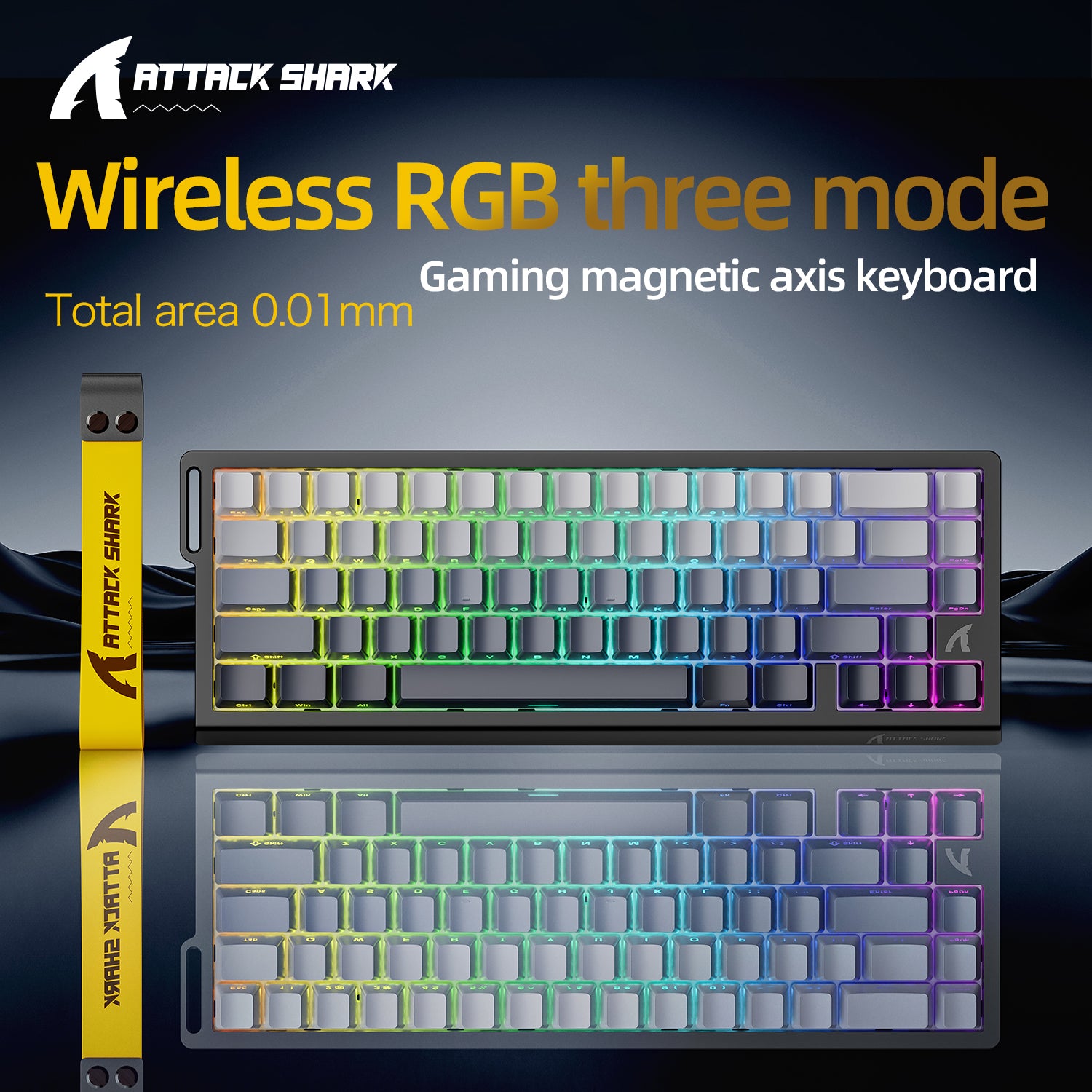 ATTACK SHARK X68PRO HE Kabellose Rapid Trigger-Tastatur mit Magnetschalter