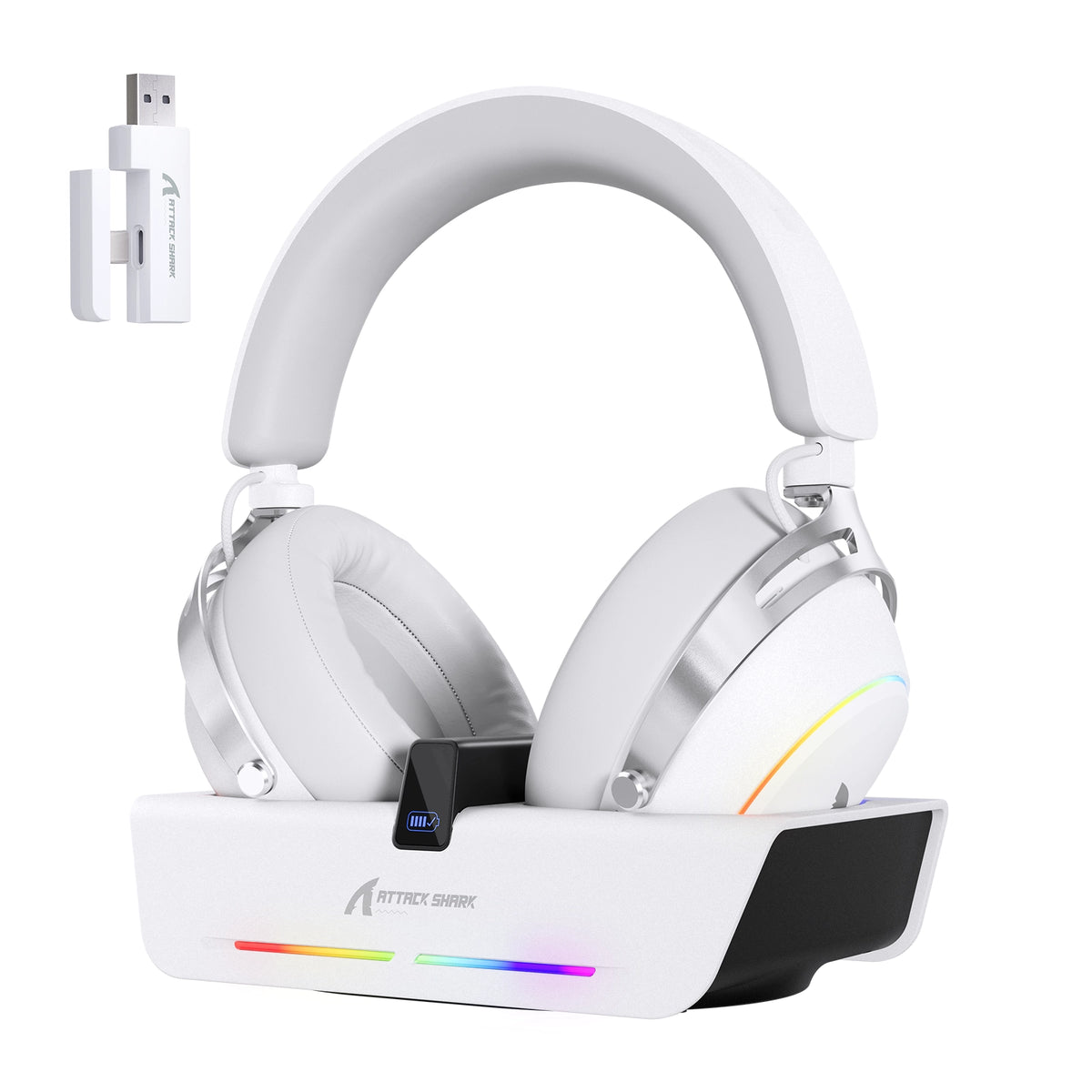 ATTACK SHARK X60 kabelloses Gaming-Headset mit magnetischer Ladestation