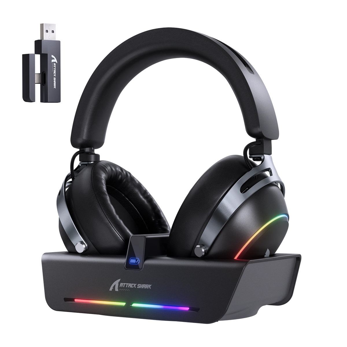 Demnächst erhältlich: ATTACK SHARK X60 kabelloses Gaming-Headset mit magnetischer Ladestation