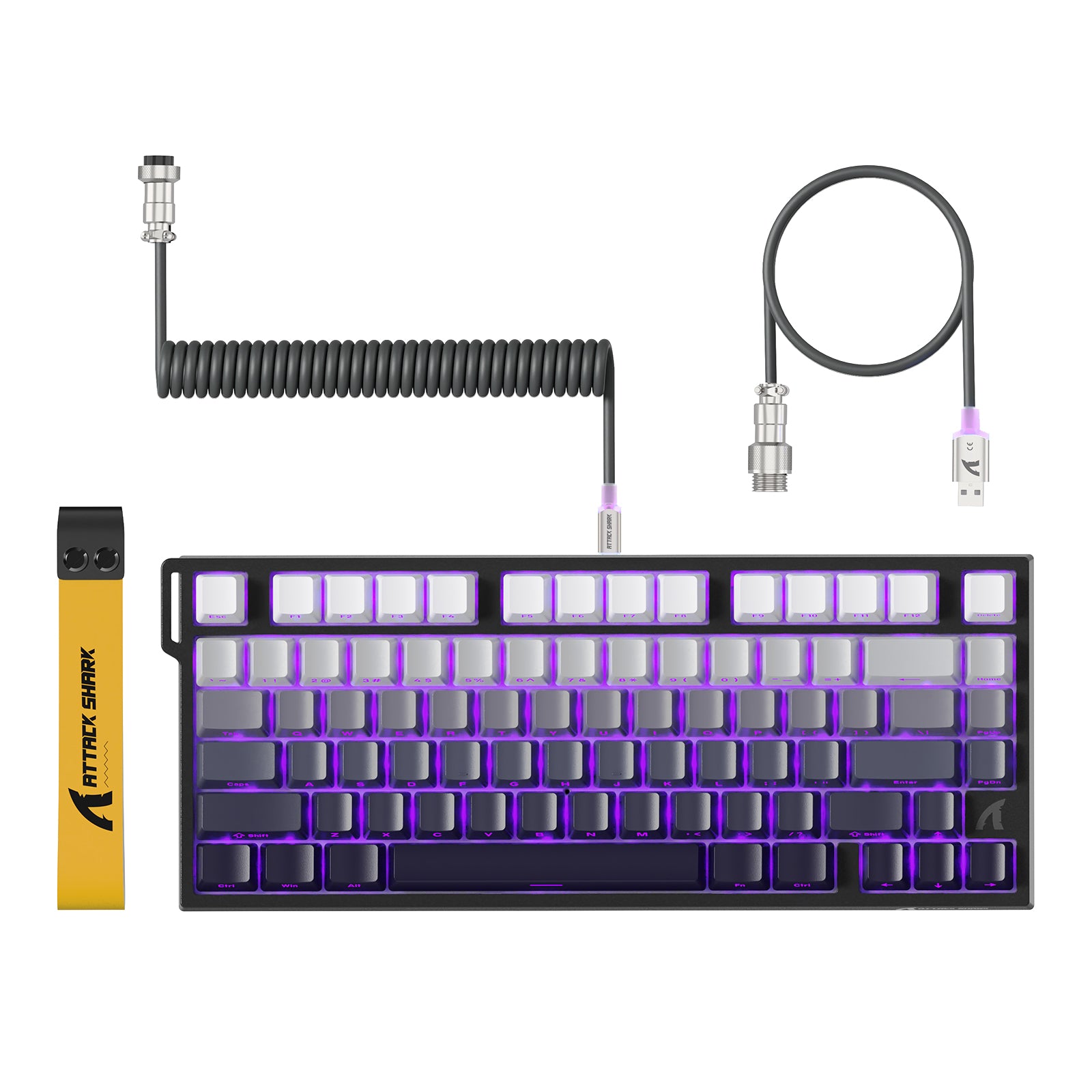 ATTACK SHARK R82 HE Kabelgebundene 75% Gaming-Tastatur mit C01ULTRA LED-Kabel