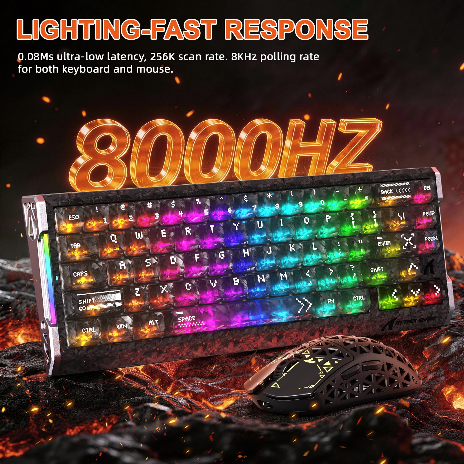 ATTACK SHARK R68 HE & R5 ULTRA Kohlefaser Gaming-Bundle