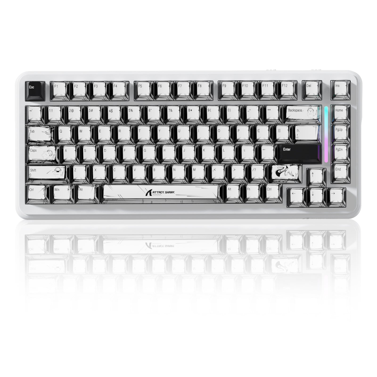 ATTACK SHARK X82PRO HE Wireless Rapid Trigger Gaming Keyboard Magnetic Switch