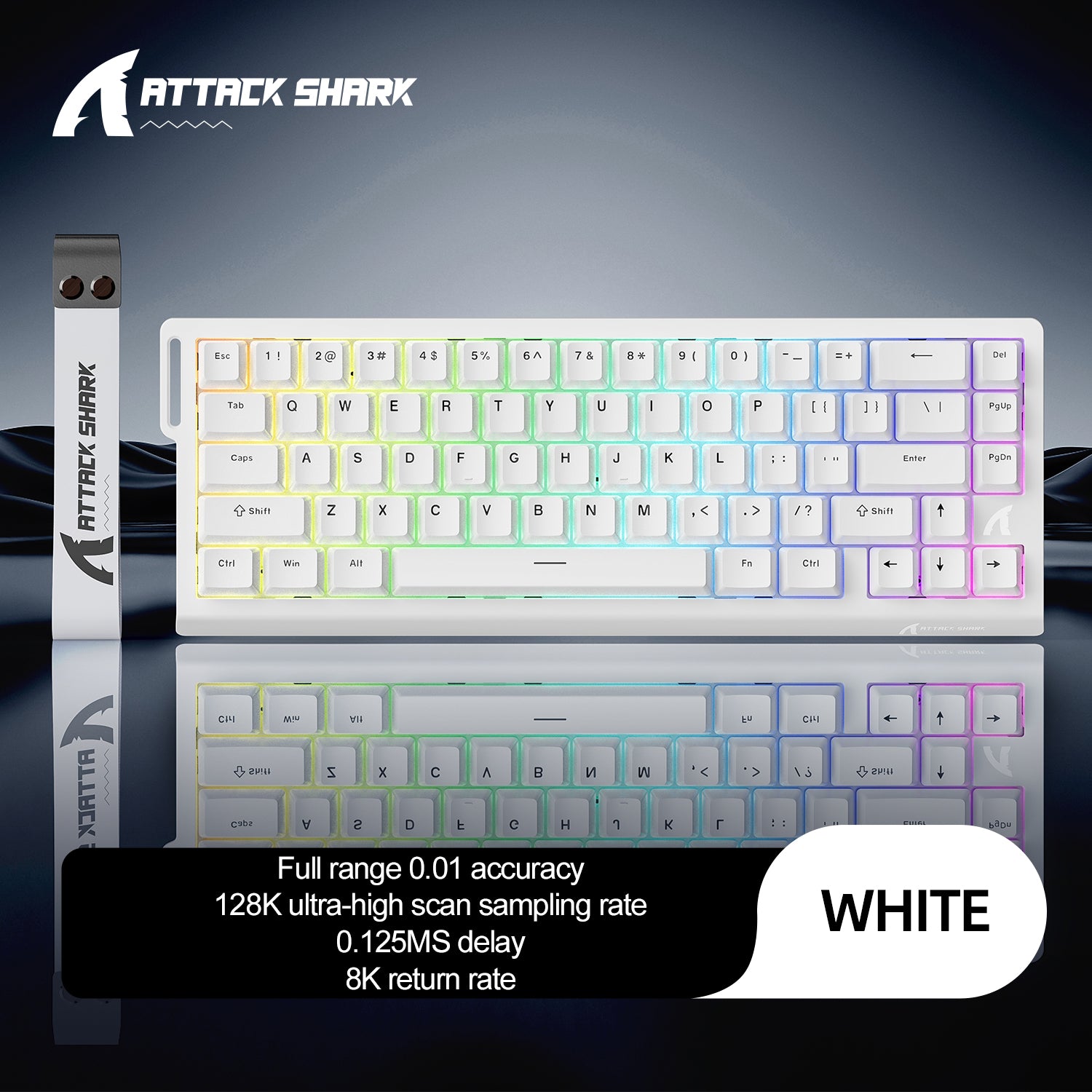 ATTACK SHARK X68 HE Rapid Trigger Tastatur Magnetischer Schalter mit C01PRO Spiralkabel