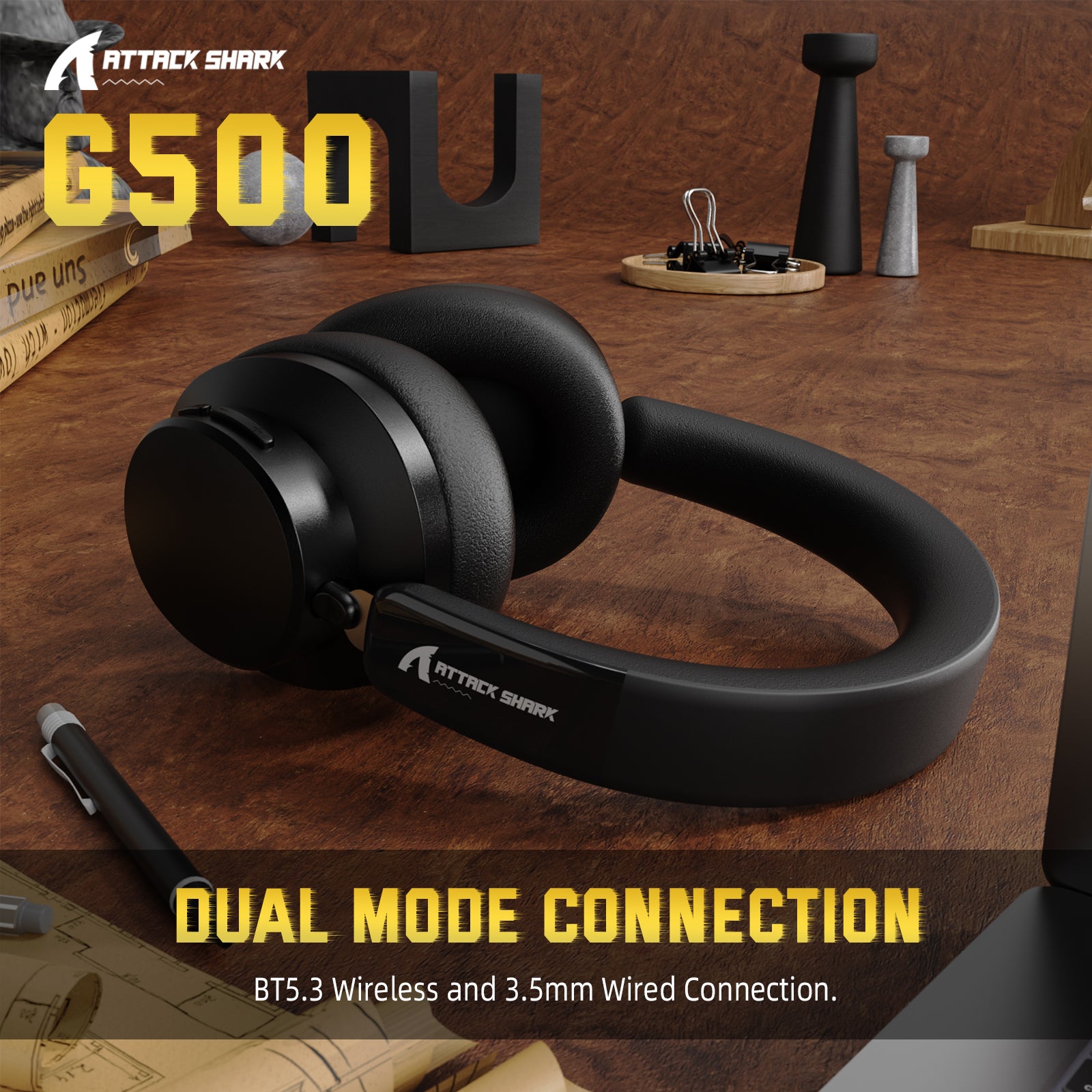 ATTACK SHARK G500 Ultraleichtes Dual-Mode-Gaming-Headset