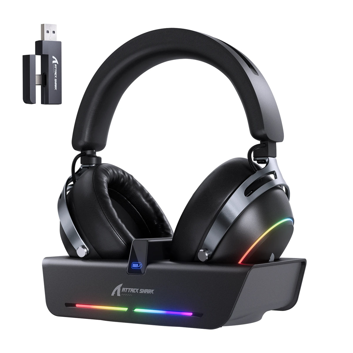 ATTACK SHARK X60 kabelloses Gaming-Headset mit magnetischer Ladestation