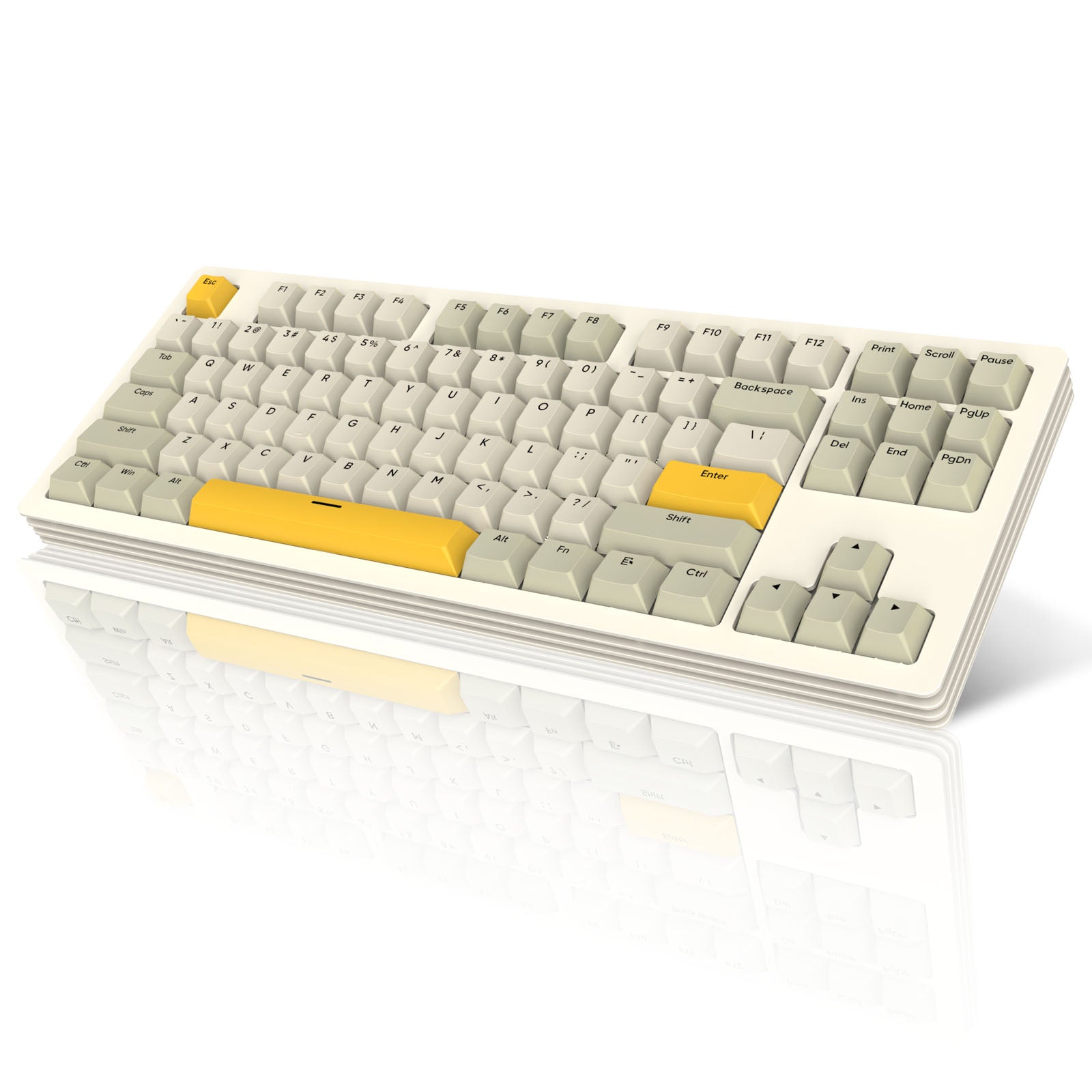 ATTACK SHARK x AJAZZ AKC087 Mehrschichtige mechanische Tastatur aus CNC-Aluminium 