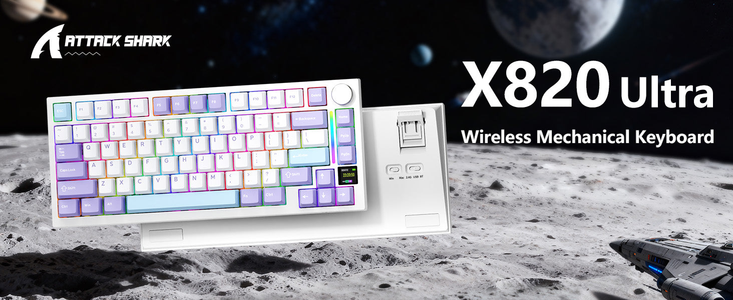 ATTACK SHARK X820Ultra Tri-mode Gasket Mechanical Keyboard