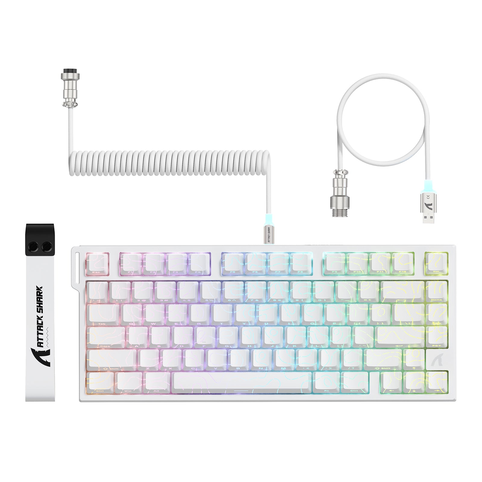 ATTACK SHARK R82 HE Kabelgebundene 75% Gaming-Tastatur mit C01ULTRA LED-Kabel