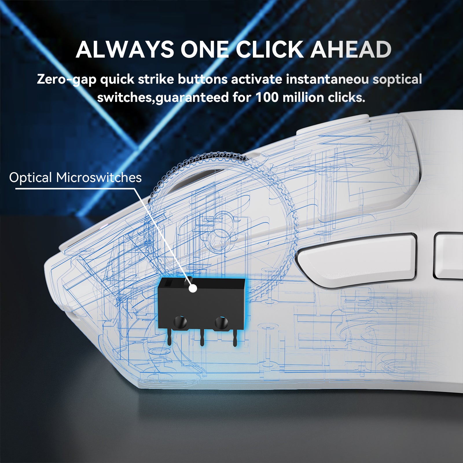 ATTACK SHARK X1 Tri-Mode-Gaming-Maus mit Touchpad RGB-Ladedock PAW3395PRO-Sensor