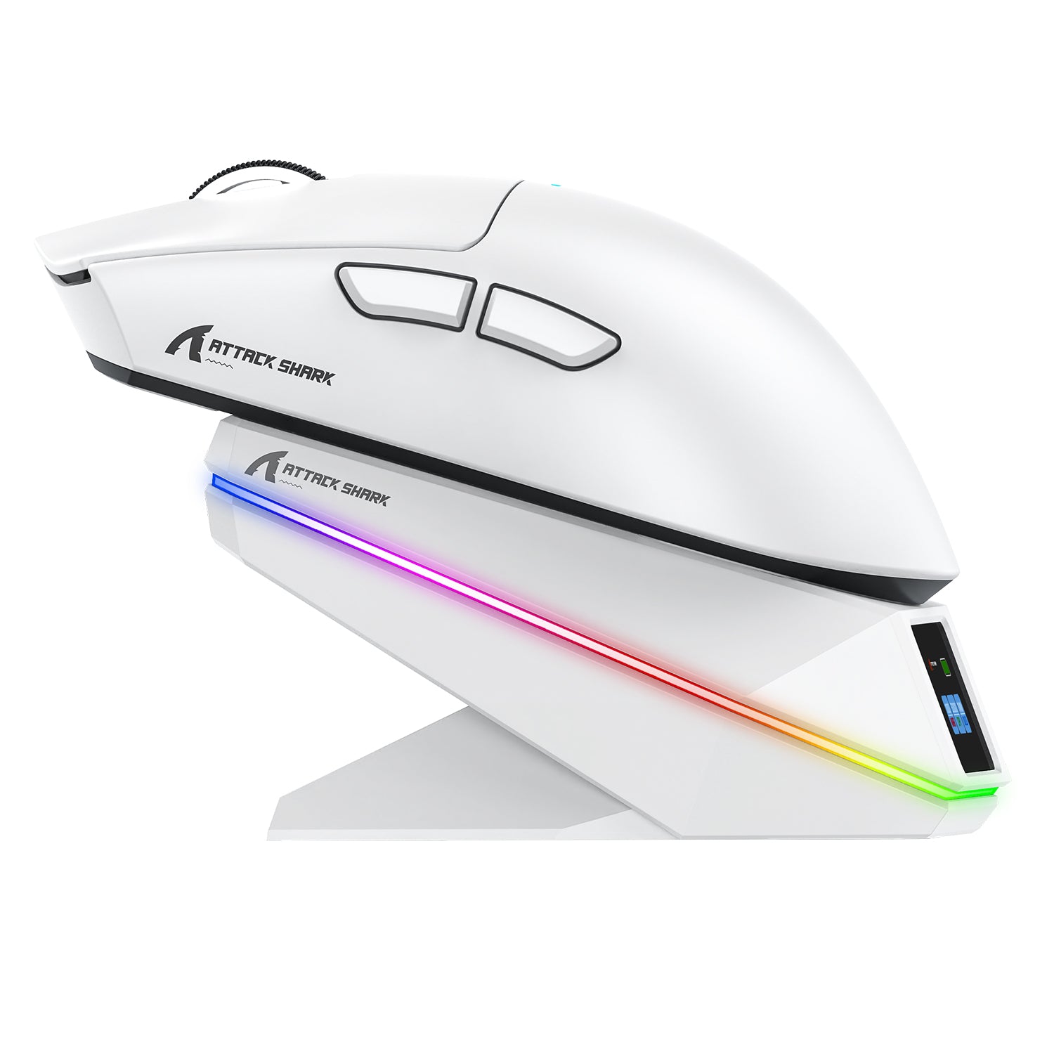 ATTACK SHARK X11 PRO V2 Kabellose Gaming-Maus mit TFT-Display, Ladestation und C06 Spiralkabel