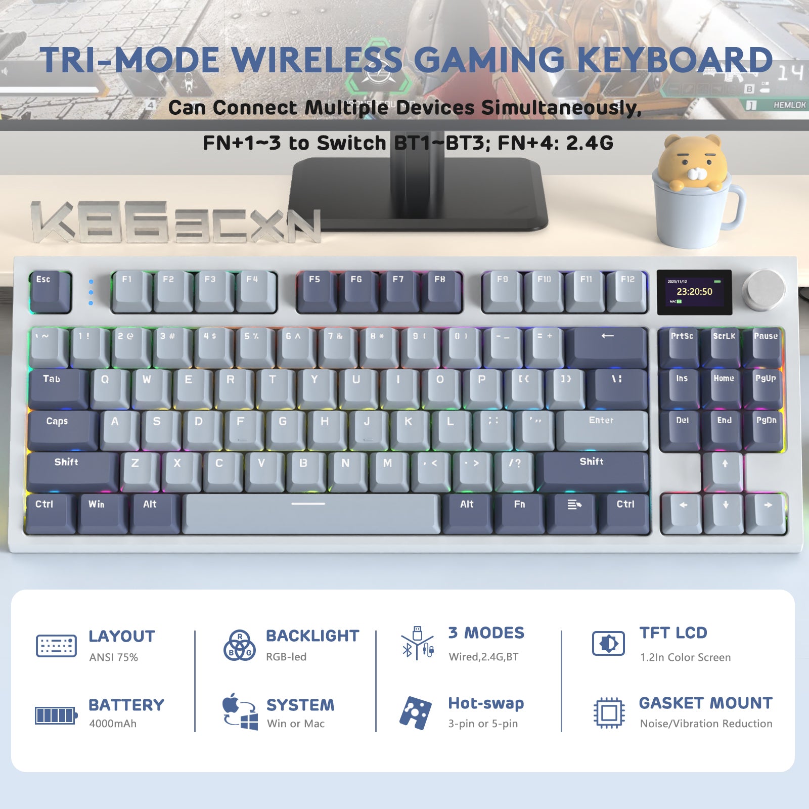 ATTACK SHARK K86PRO Wireless Mechanical Keyboard