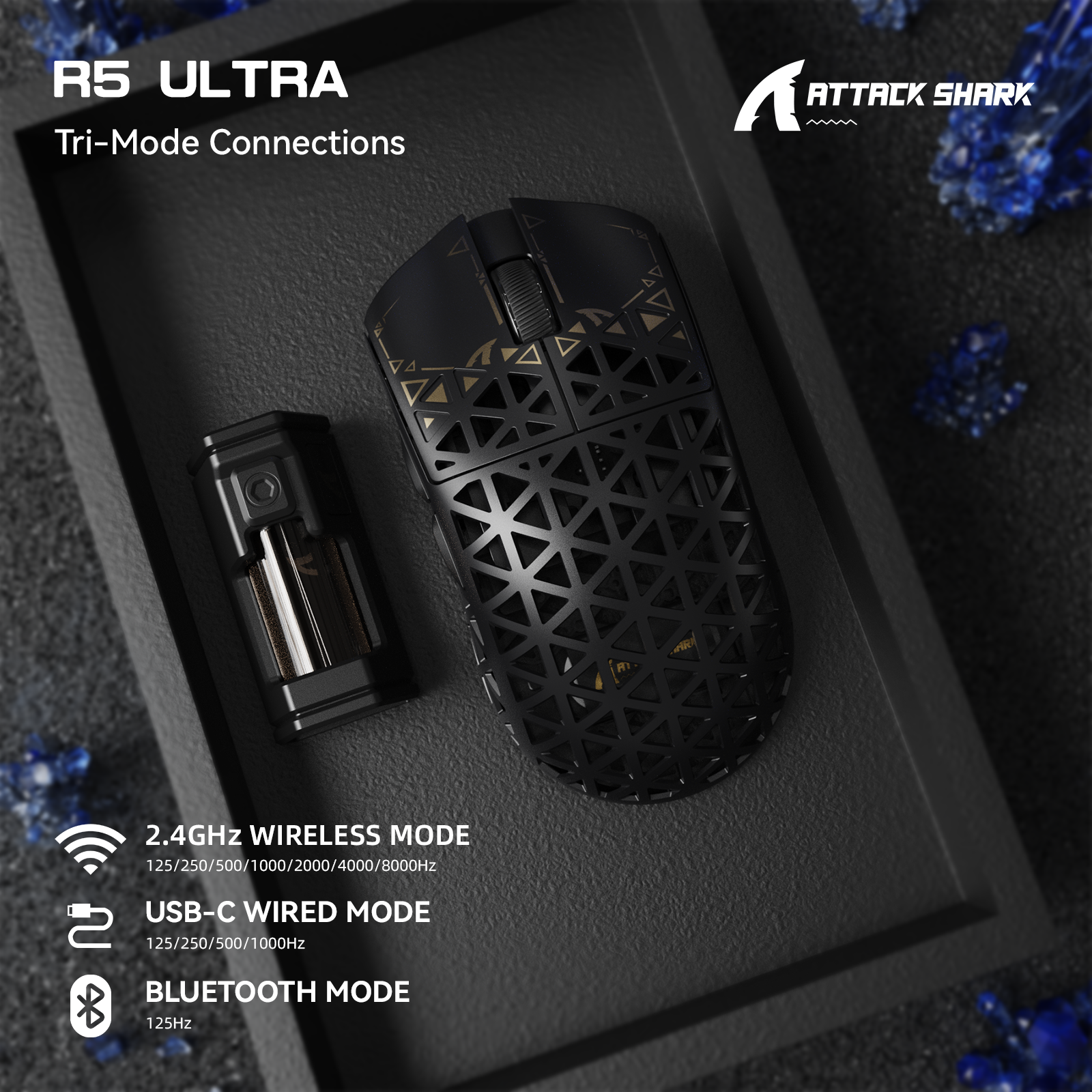 ATTACK SHARK R68 HE & R5 ULTRA Carbon Fiber Gaming Bundle