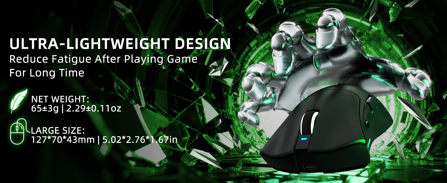 ATTACK SHARK V3 Ultra-Light Tri-Mode Gaming Mouse
