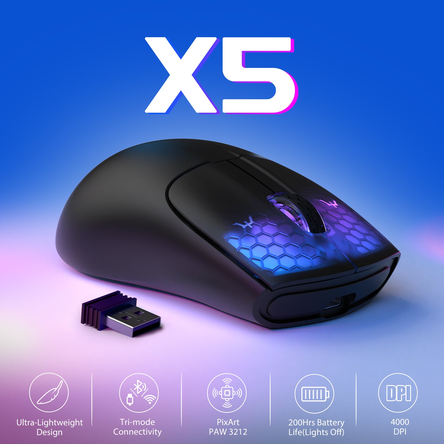 ATTACK SHARK X5 Wireless Gaming Mouse