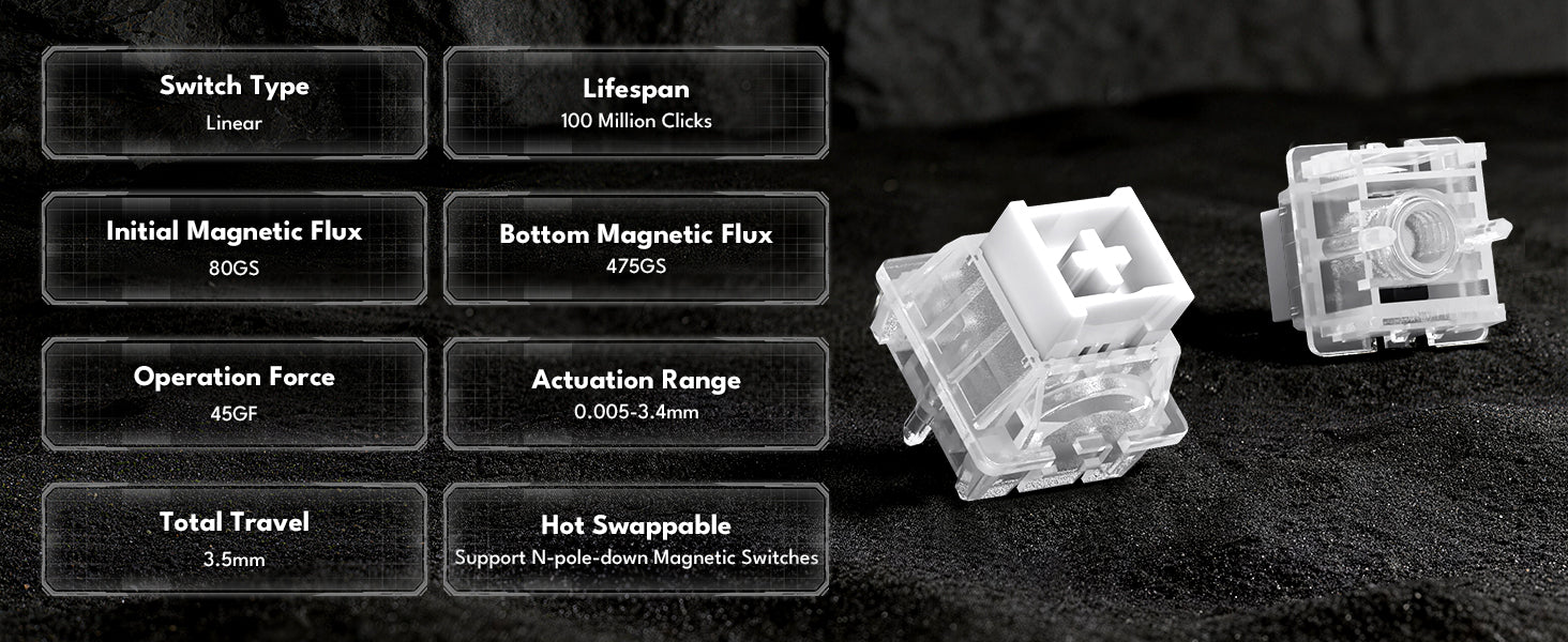 ATTACK SHARK R68 HE Kohlefaser Kabelgebundene Rapid Trigger Magnetischer Schalter Tastatur mit C01 Ultra RGB Spiralkabel