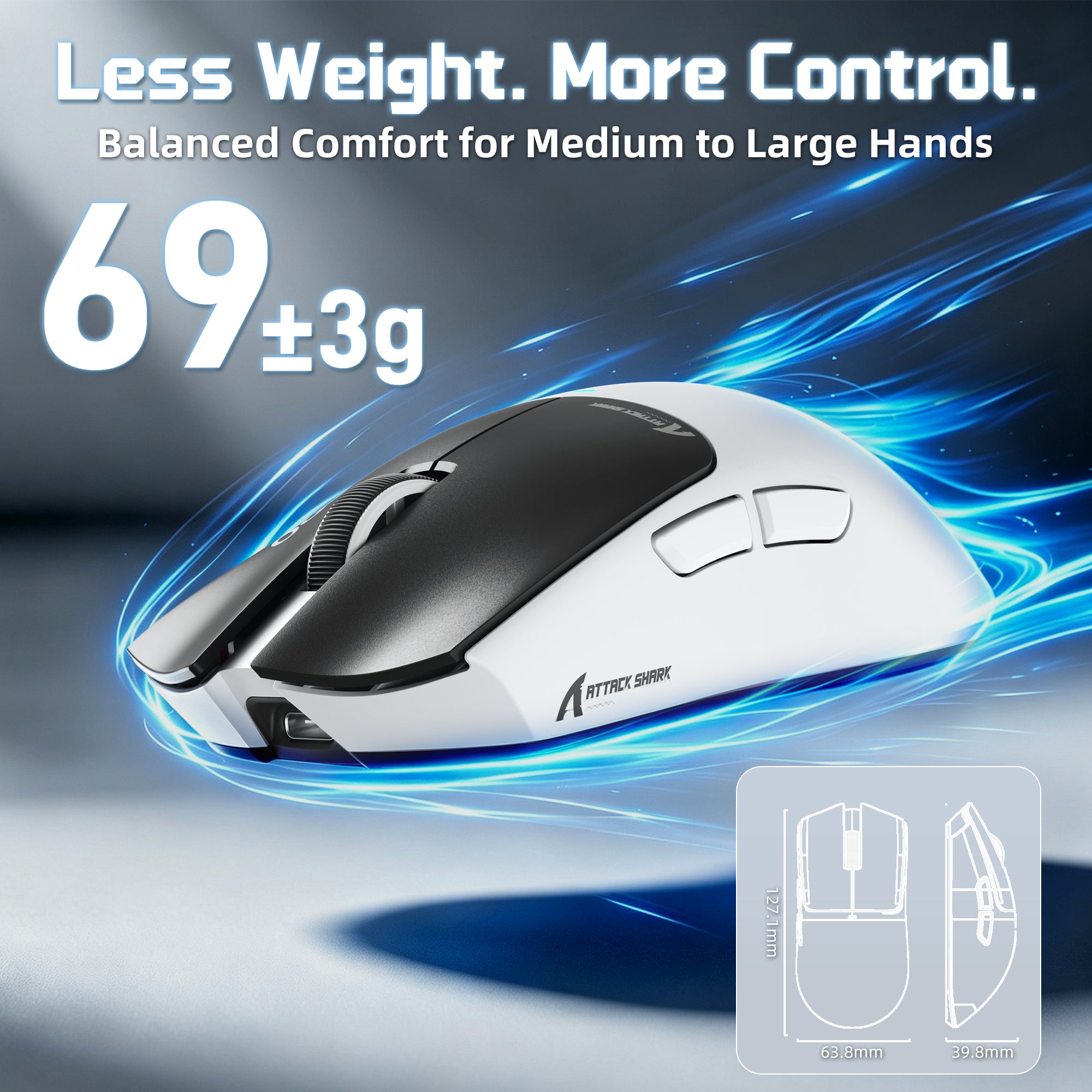 ATTACK SHARK X11 PRO V2 kabellose Gaming-Maus mit TFT-Display und Ladestation