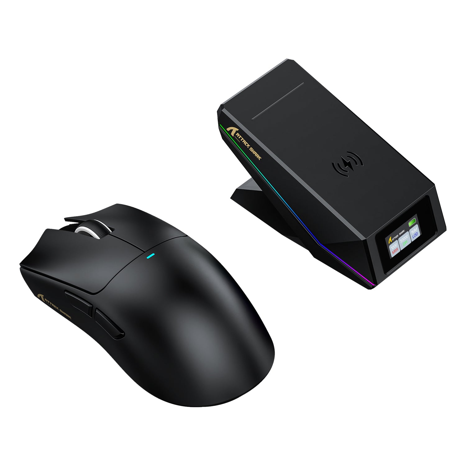 ATTACK SHARK X11 PRO V2 Kabellose Gaming-Maus mit TFT-Display, Ladestation und C06 Spiralkabel
