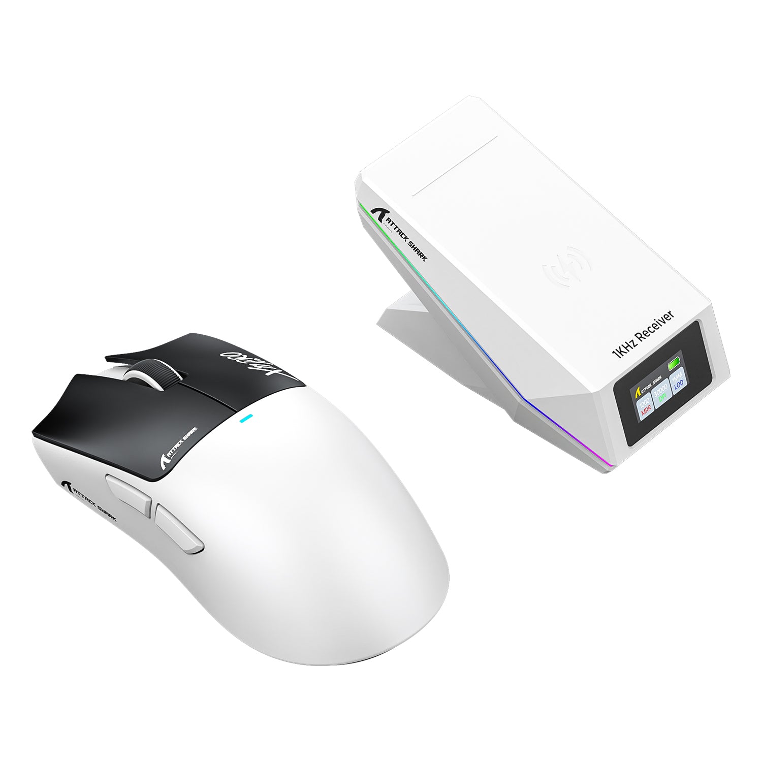 ATTACK SHARK X11 PRO V2 Kabellose Gaming-Maus mit TFT-Display, Ladestation und C06 Spiralkabel