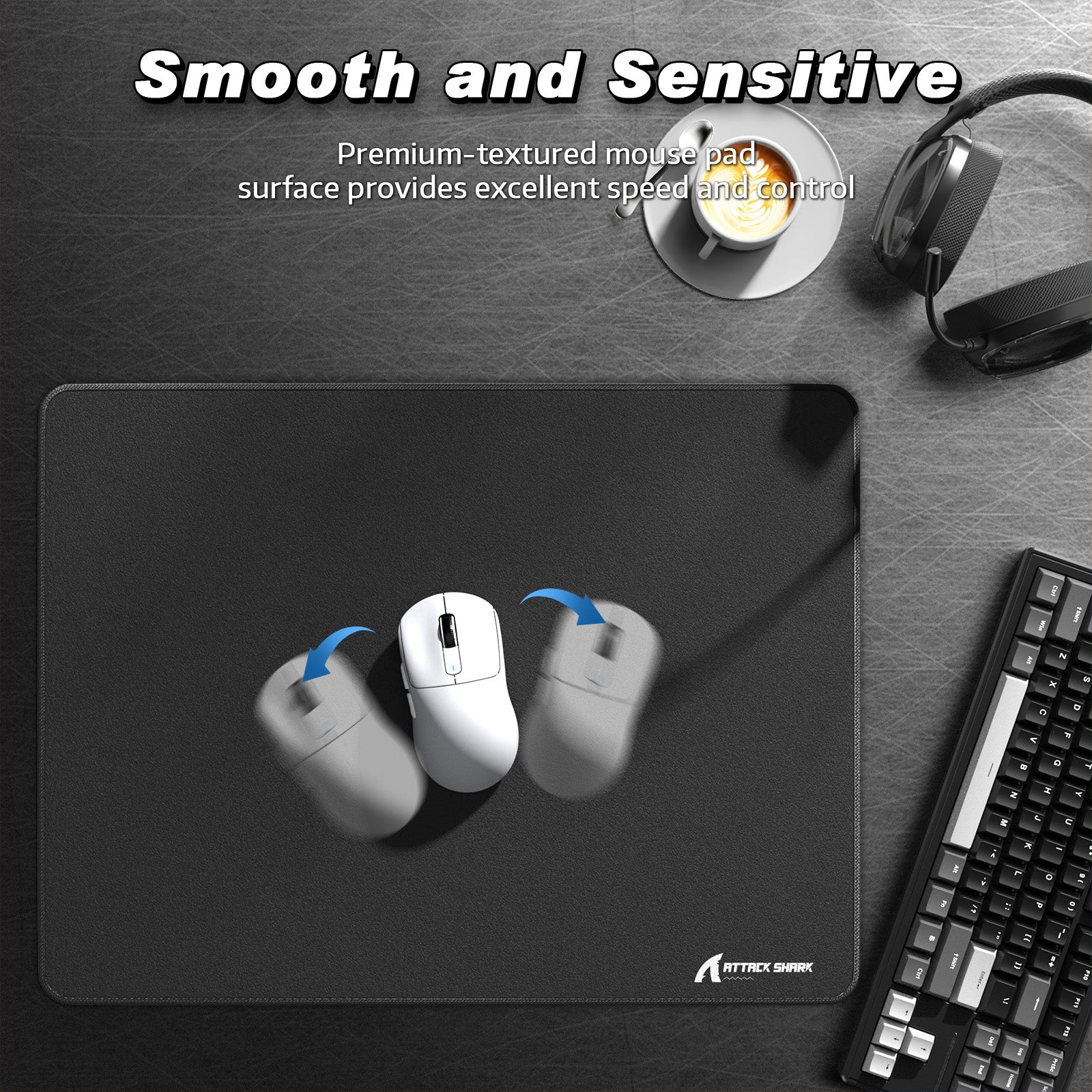 ATTACK SHARK CM02SE eSport Gaming-Mauspad (410x310x4 MM)
