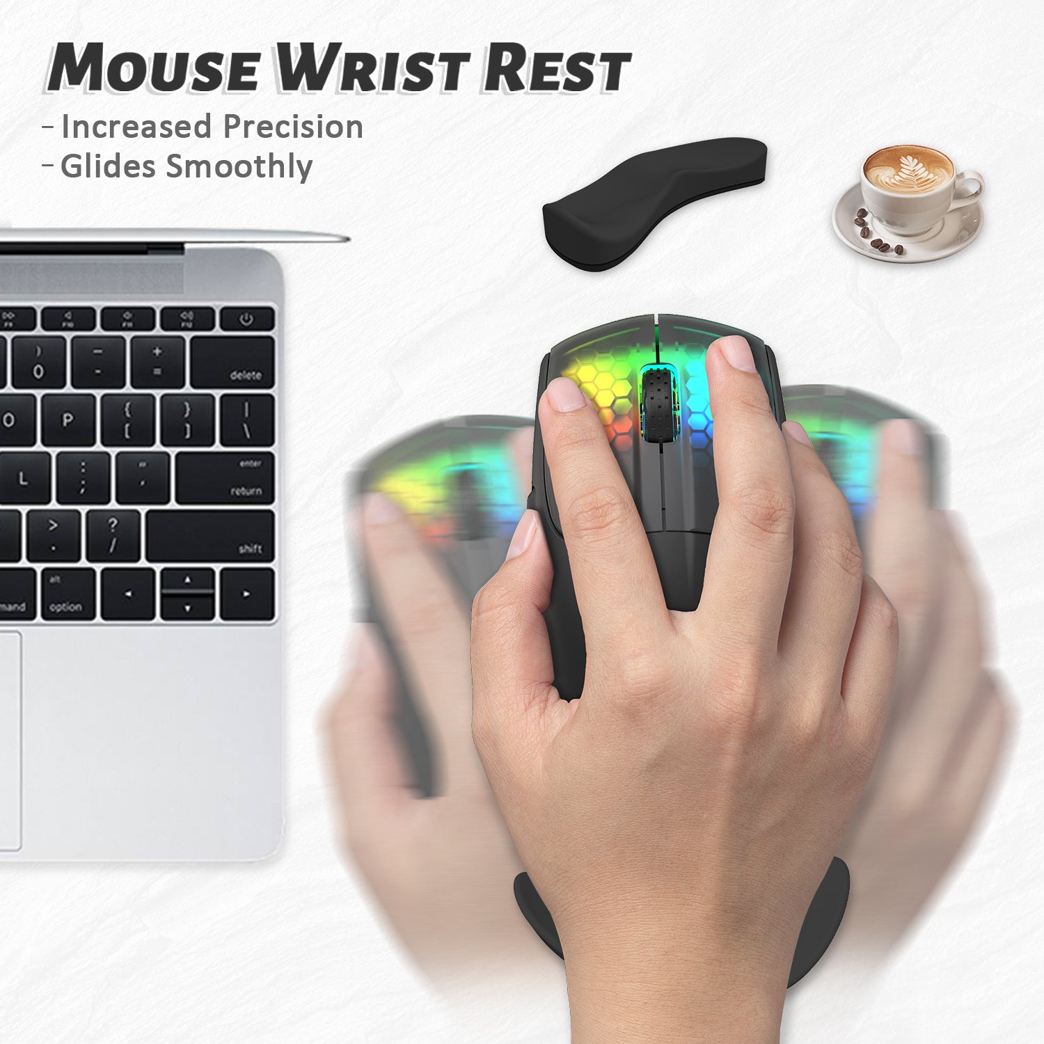 ATTACK SHARK Silicone Comfortable Mouse Wrist Rest