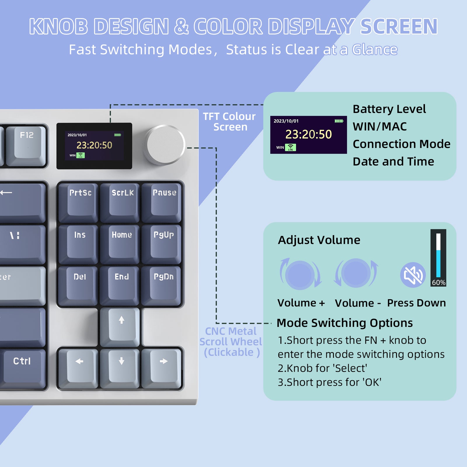 ATTACK SHARK K86 Kabellose mechanische Tastatur 