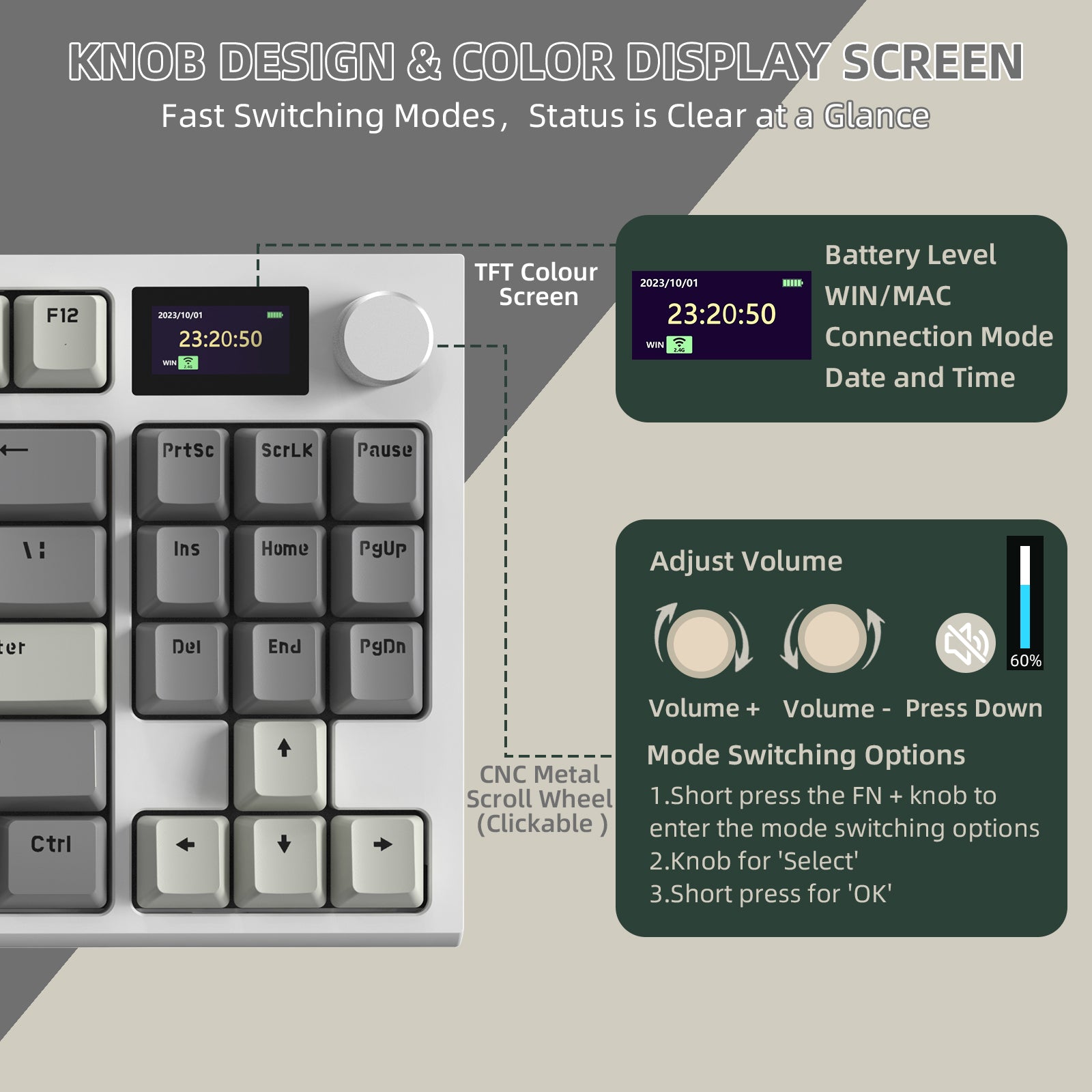 ATTACK SHARK K86 Kabellose mechanische Tastatur 