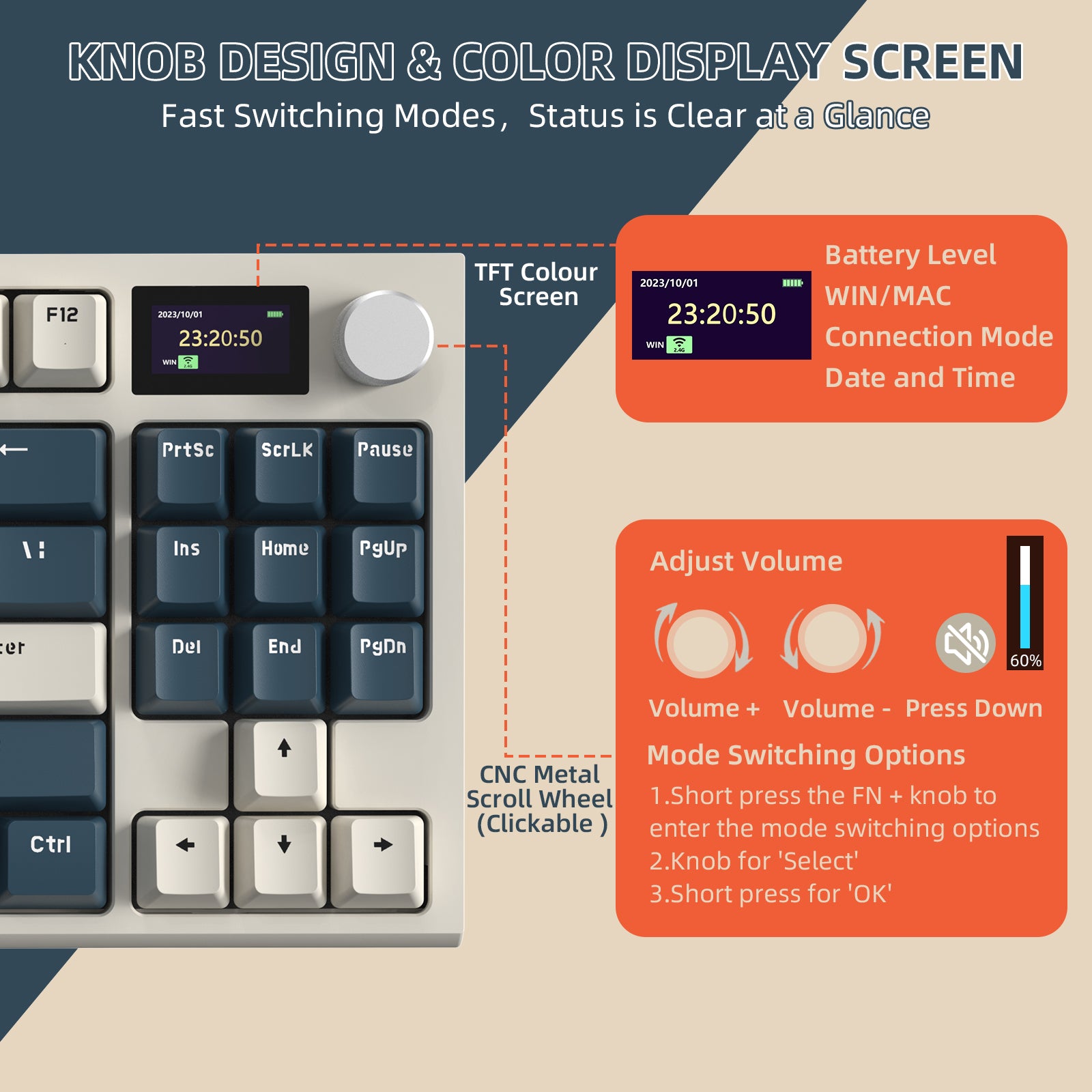 ATTACK SHARK K86 Kabellose mechanische Tastatur 