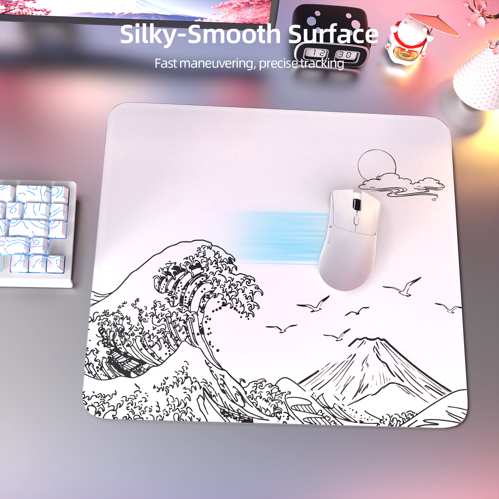 ATTACK SHARK CM05 Gehärtete Glas Gaming-Mausmatte